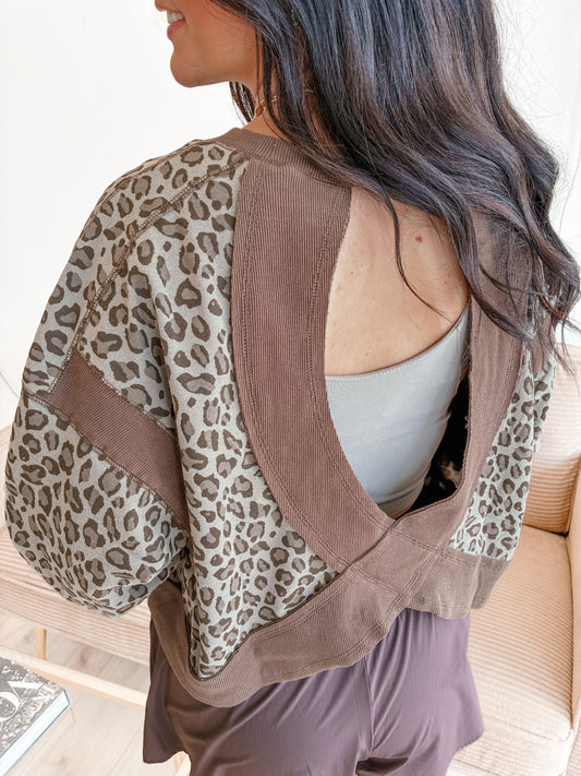 In the Wild Open Back Top (Brown)