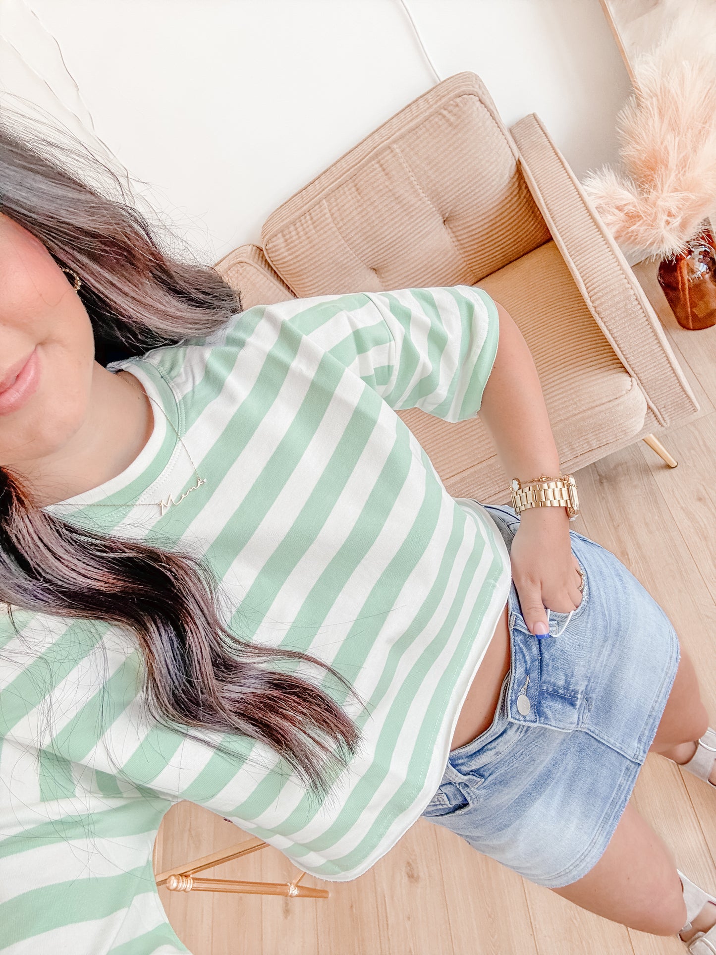 Seaside Striped Crop Top