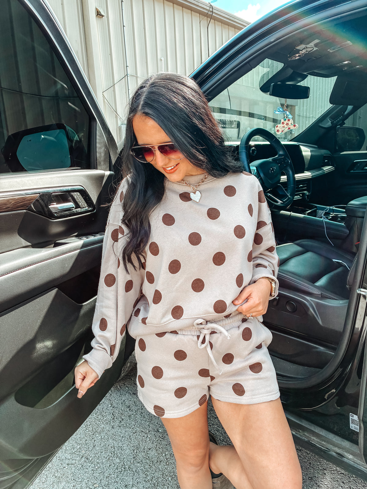 Don't be Lame Polka Dot Set - Brown
