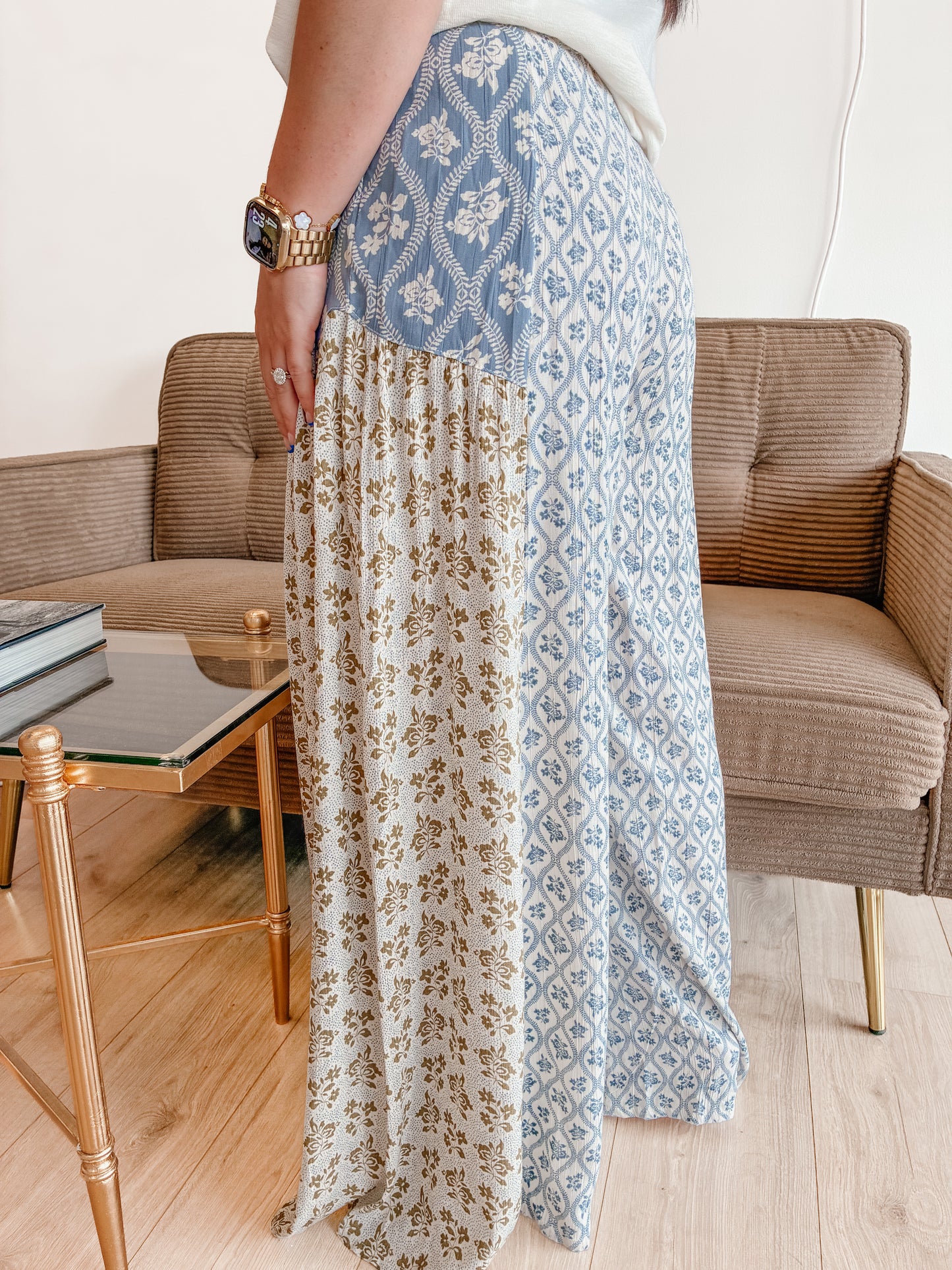 Antiquing Wide Leg Pants