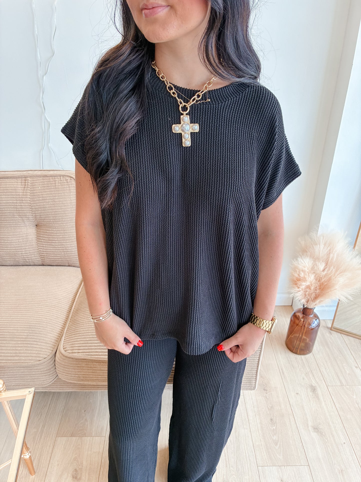 Comfy & Classy Rib Set (BLACK)