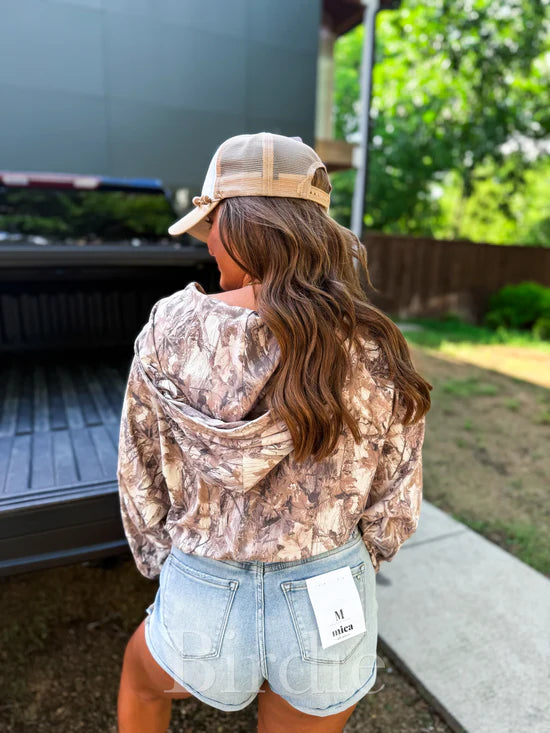 Dark Camo Quarter Zip Pullover