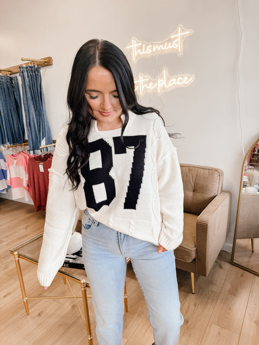 Vintage Numbering 87 Sweater