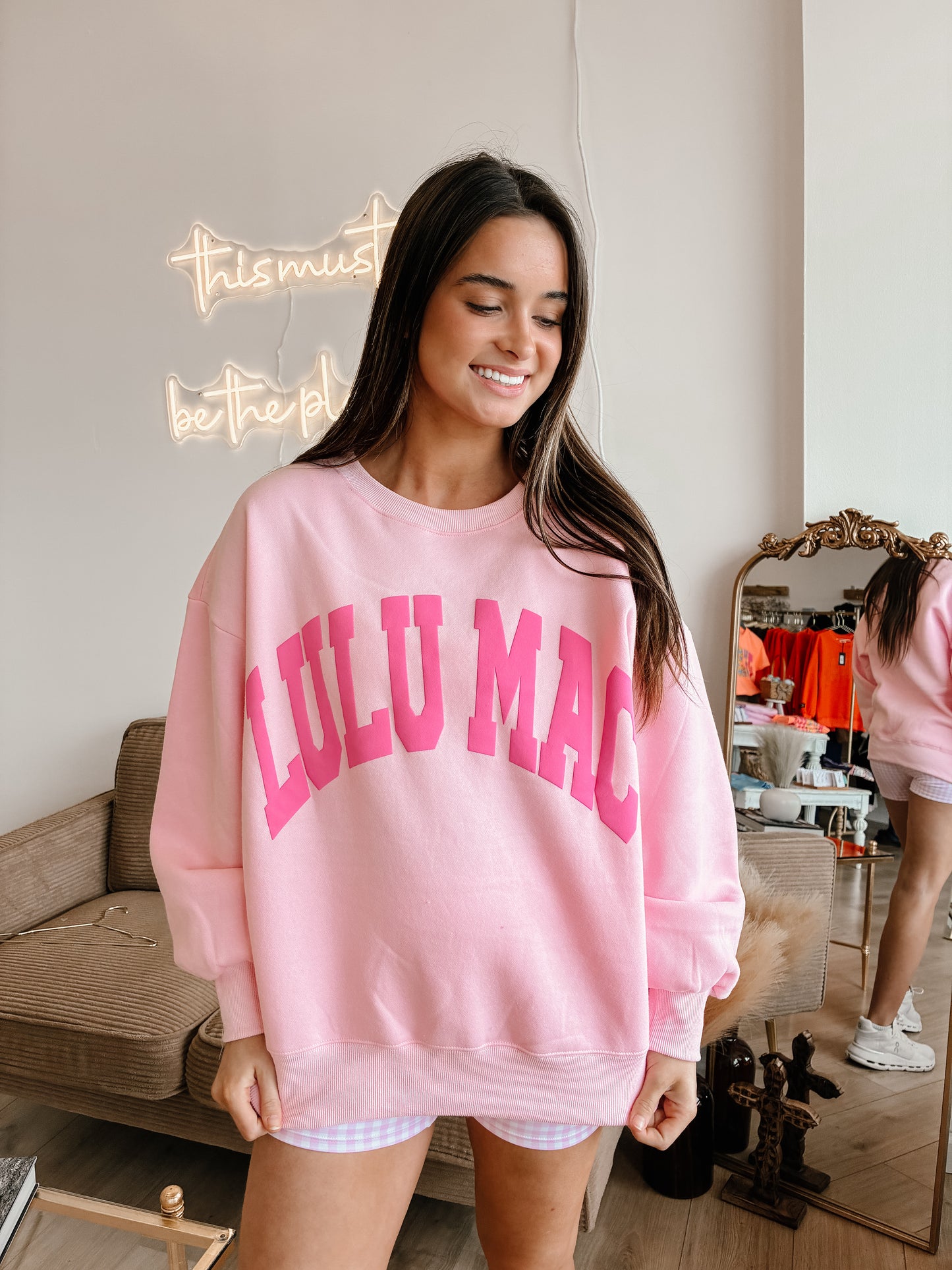 Bubblegum Pink Puff LULU MAC Sweatshirt