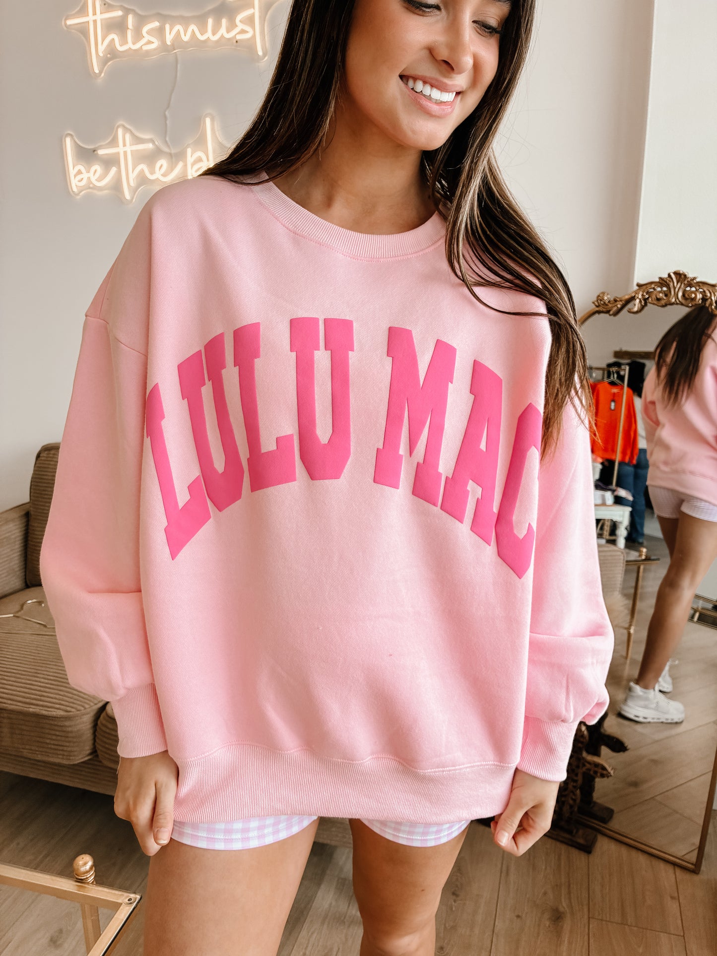 Bubblegum Pink Puff LULU MAC Sweatshirt