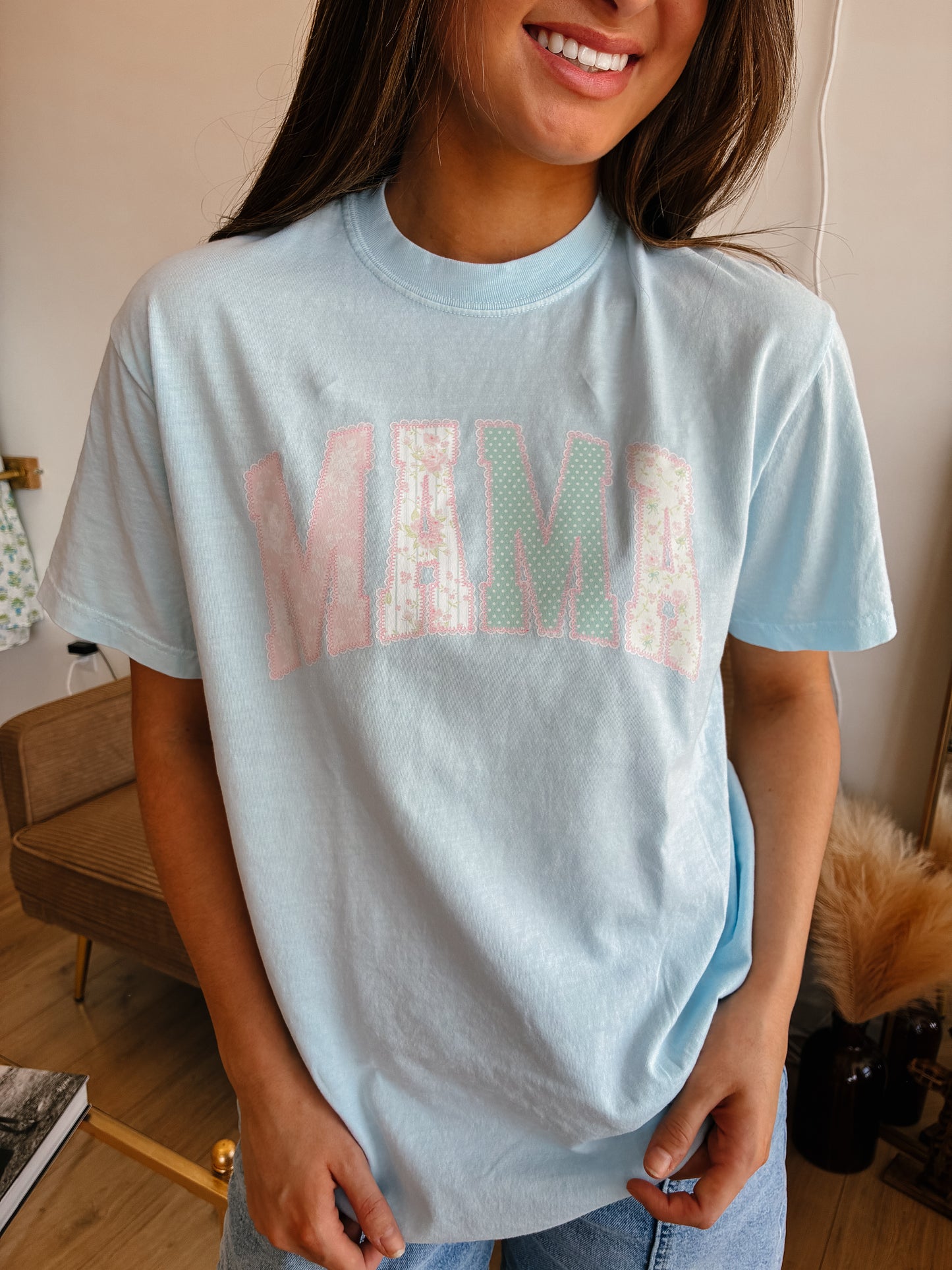 Floral Coquette MAMA CC Tee