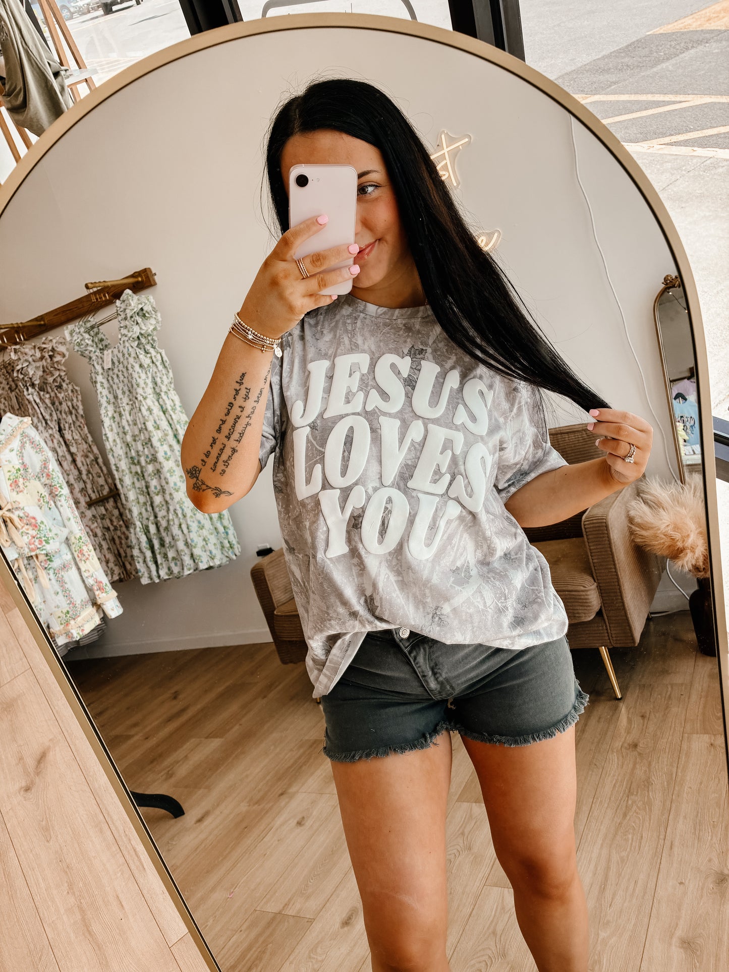 Iced Out Jesus Loves You Graphic Tee