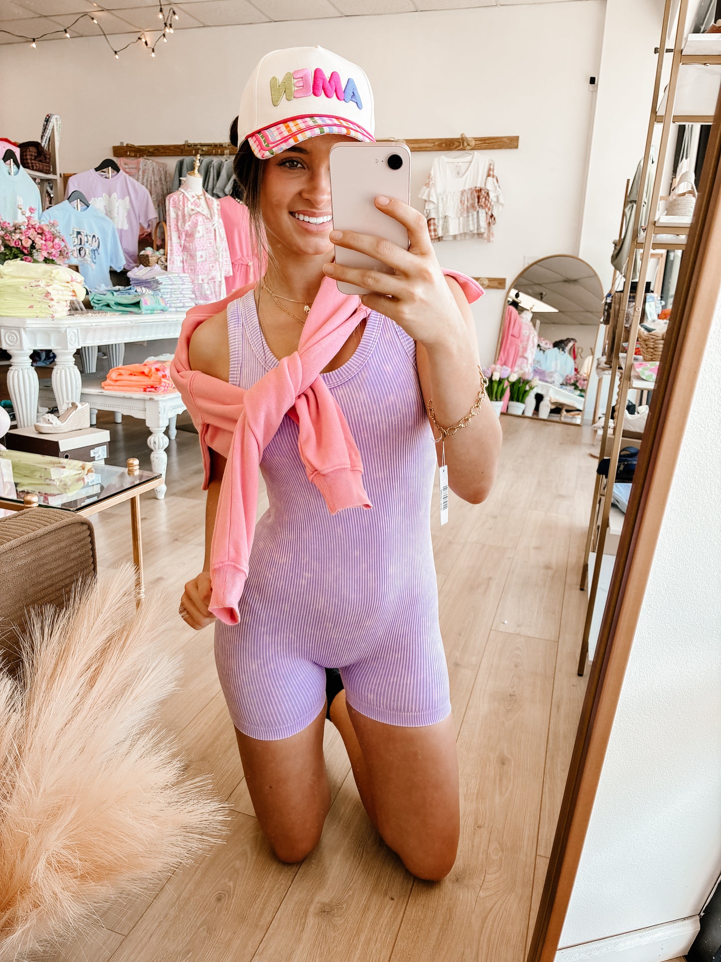 Stone Washed Ribbed Seamless Sports Romper (3 Colors)