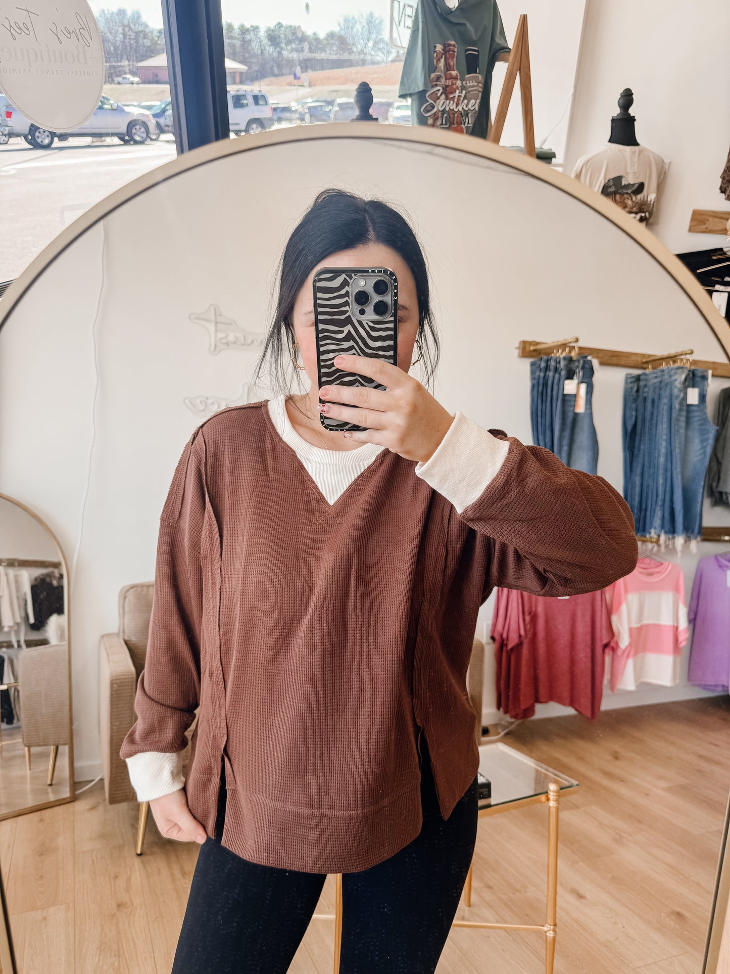 Vintage Waffle Loose Fit Top