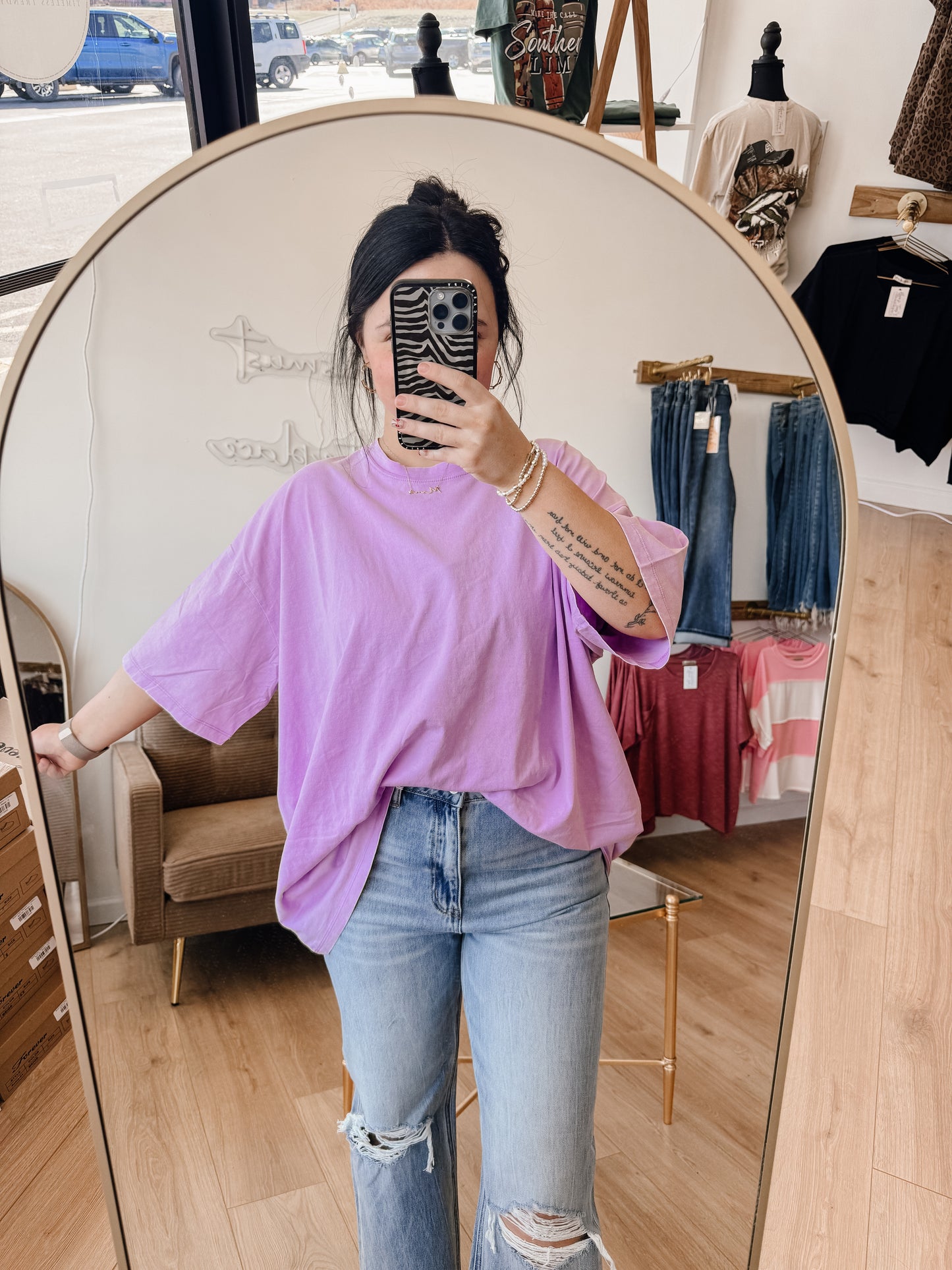 Acid Wash Boyfriend Box Tee