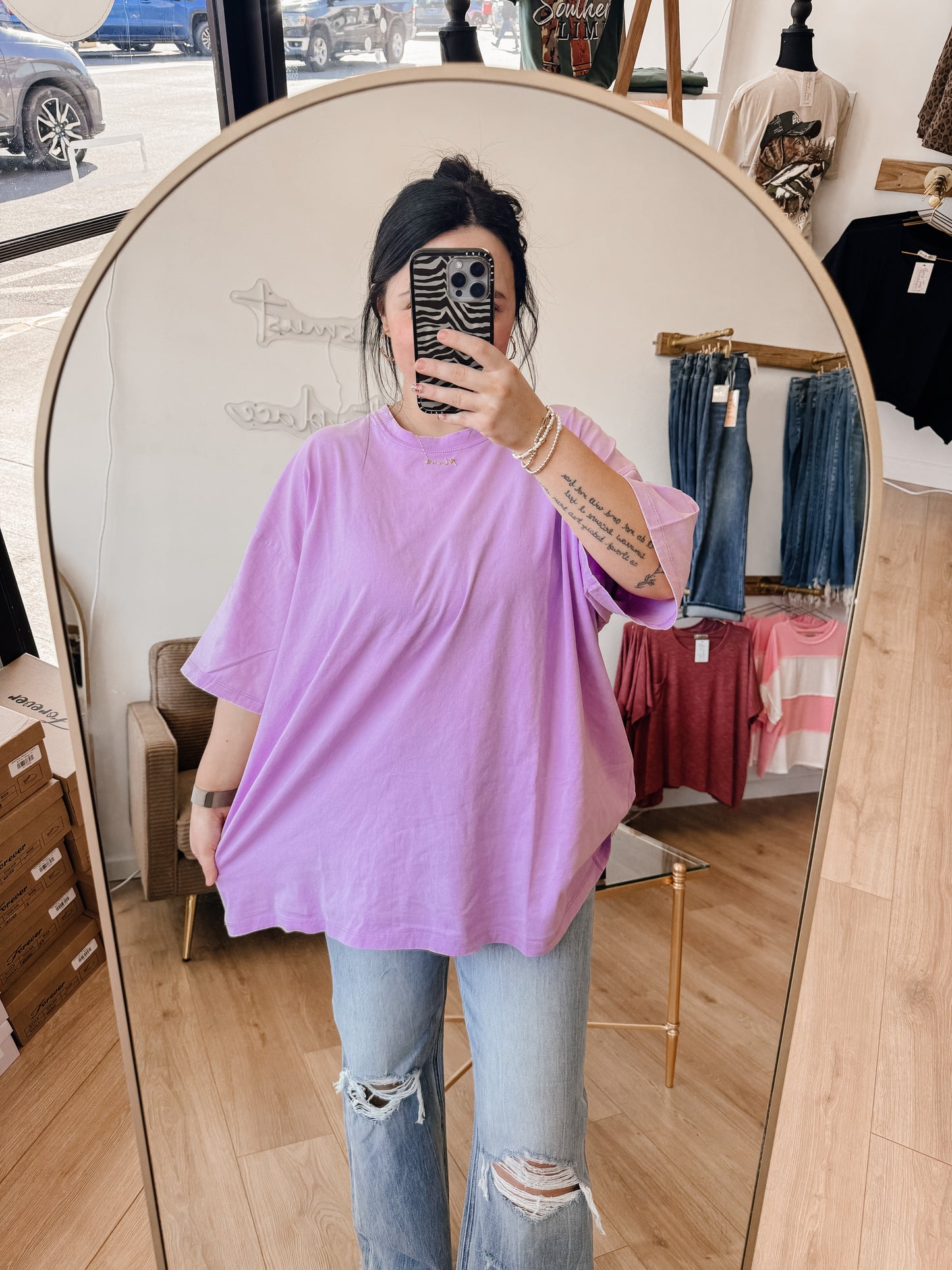 Acid Wash Boyfriend Box Tee