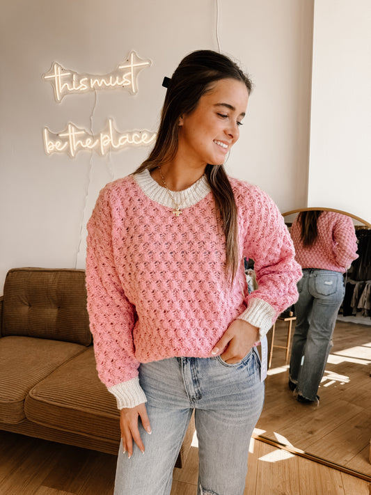 Dotted Sweater With High Neck