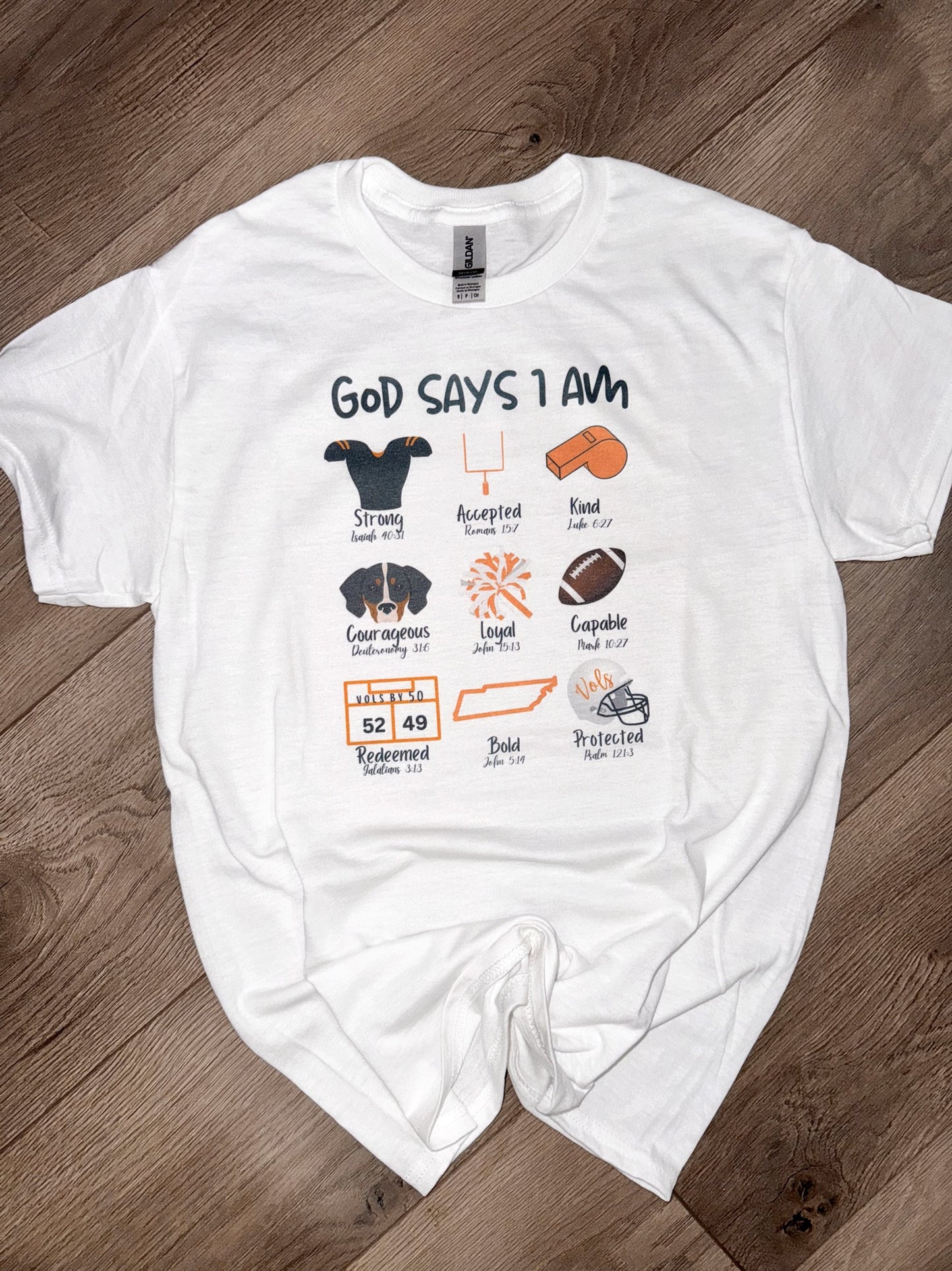 "God Says I Am" TN Gameday Tee