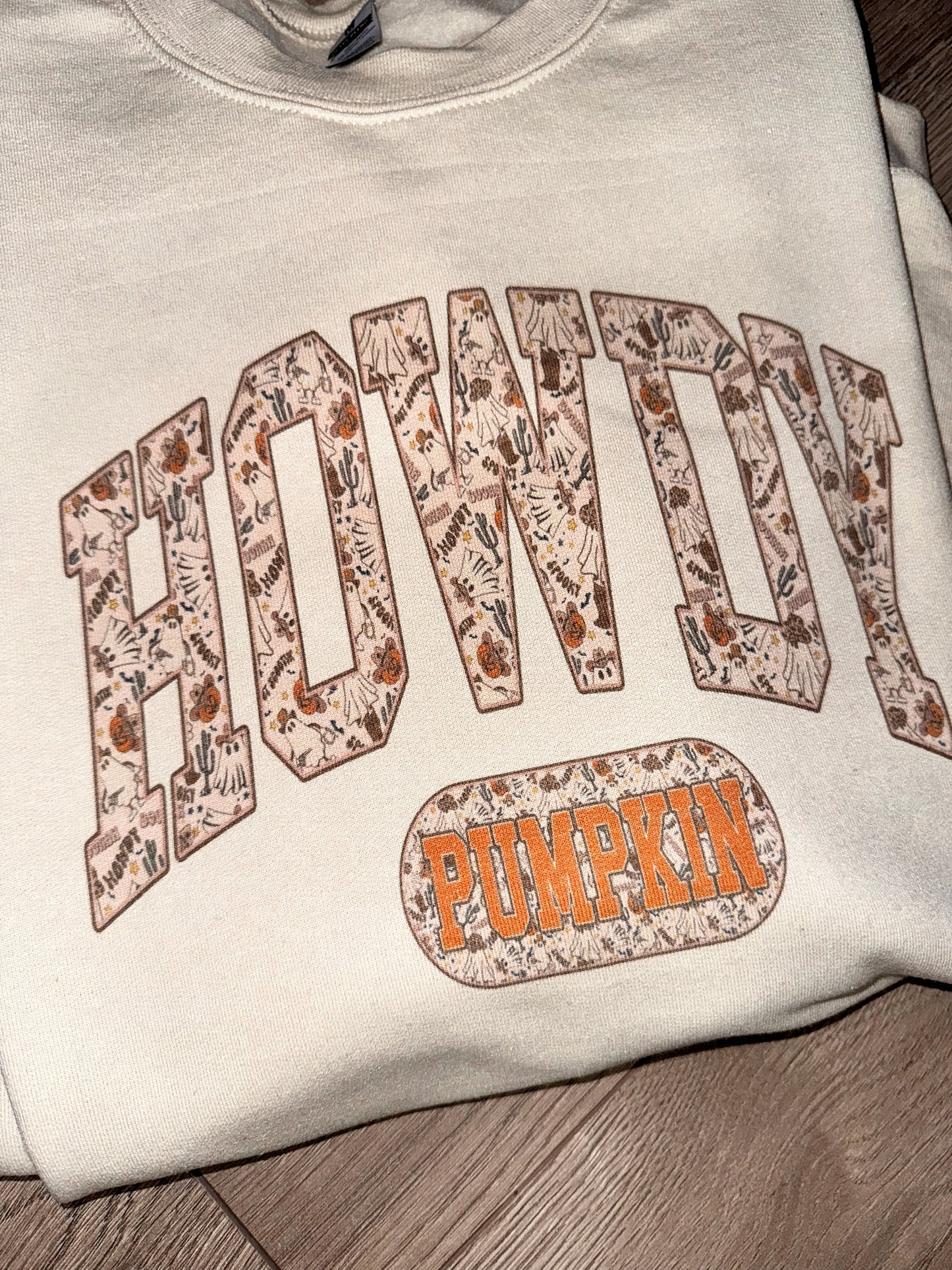 Western Howdy Pumpkin Crewneck