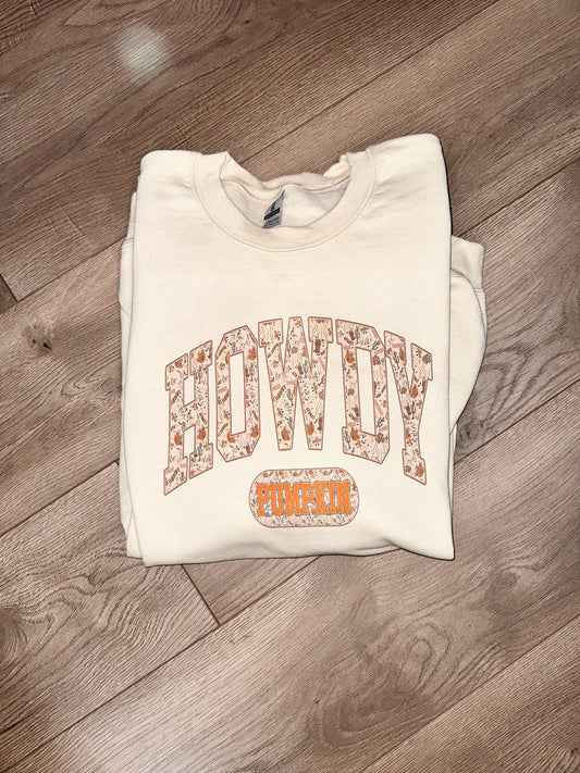 Western Howdy Pumpkin Crewneck