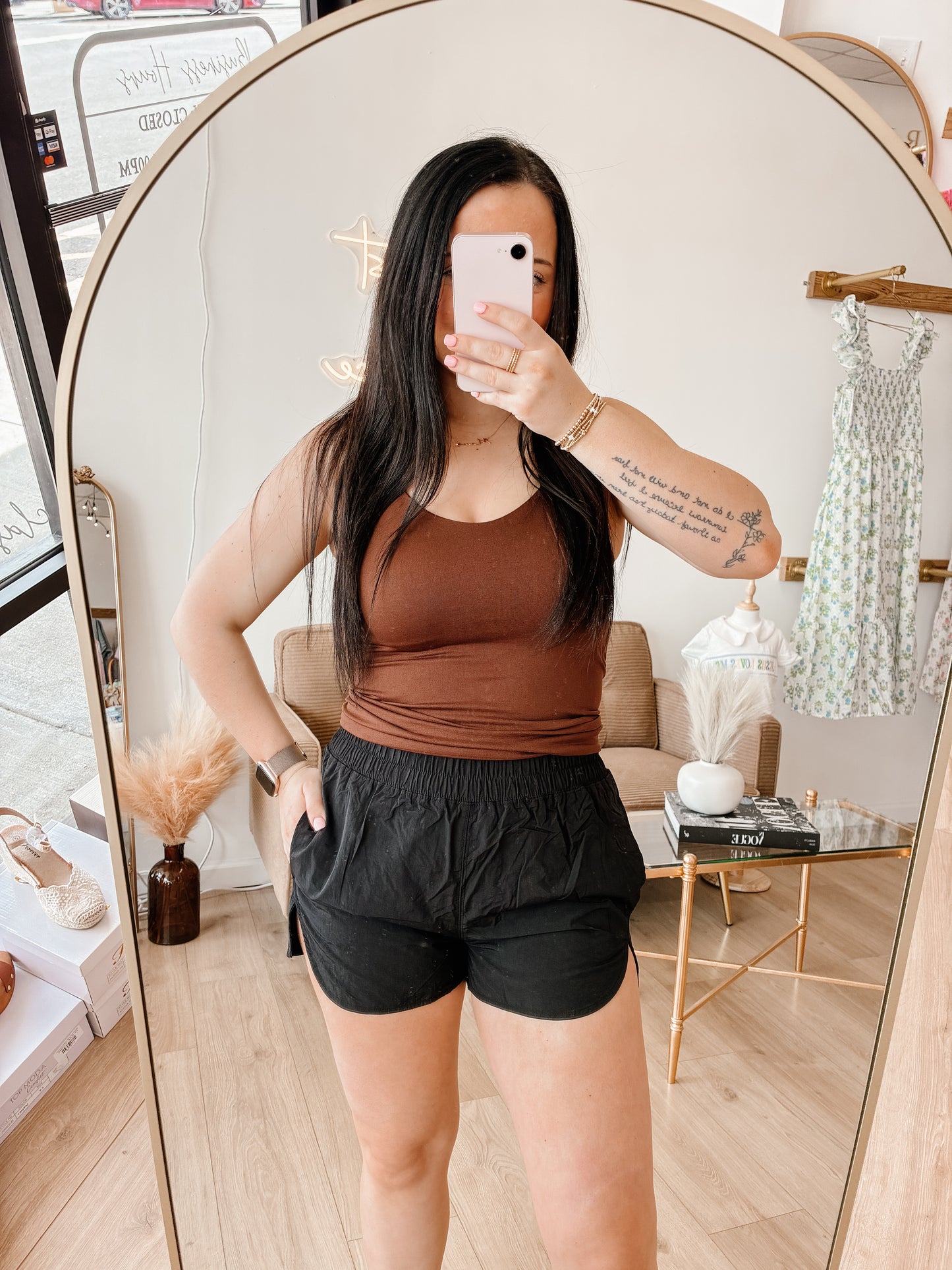Windbreaker Smocked Waistband Running Shorts