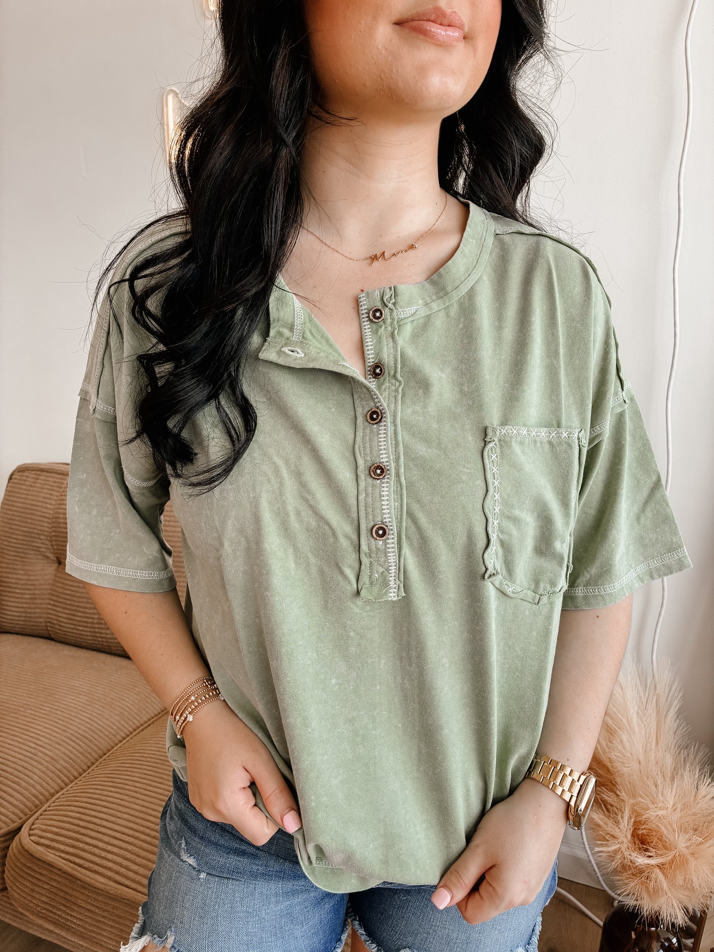 Mineral Washed Oversized Comfy Knit Top  (4 colors)