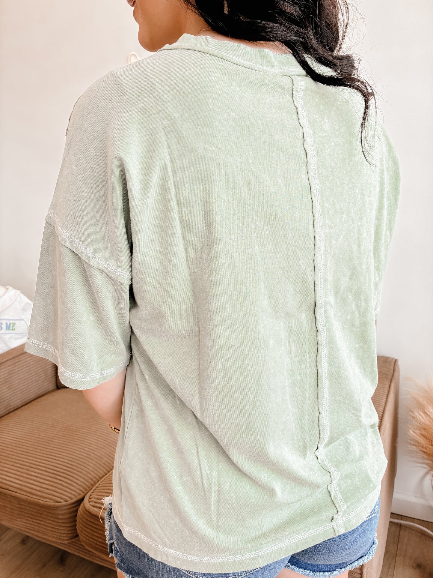 Mineral Washed Oversized Comfy Knit Top  (4 colors)