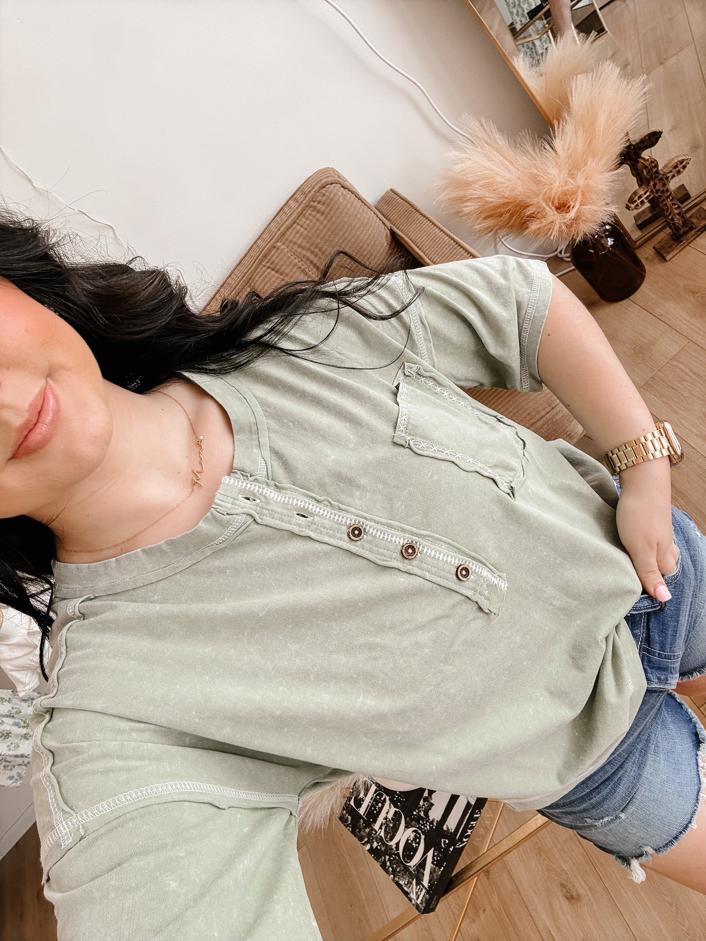 Mineral Washed Oversized Comfy Knit Top  (4 colors)