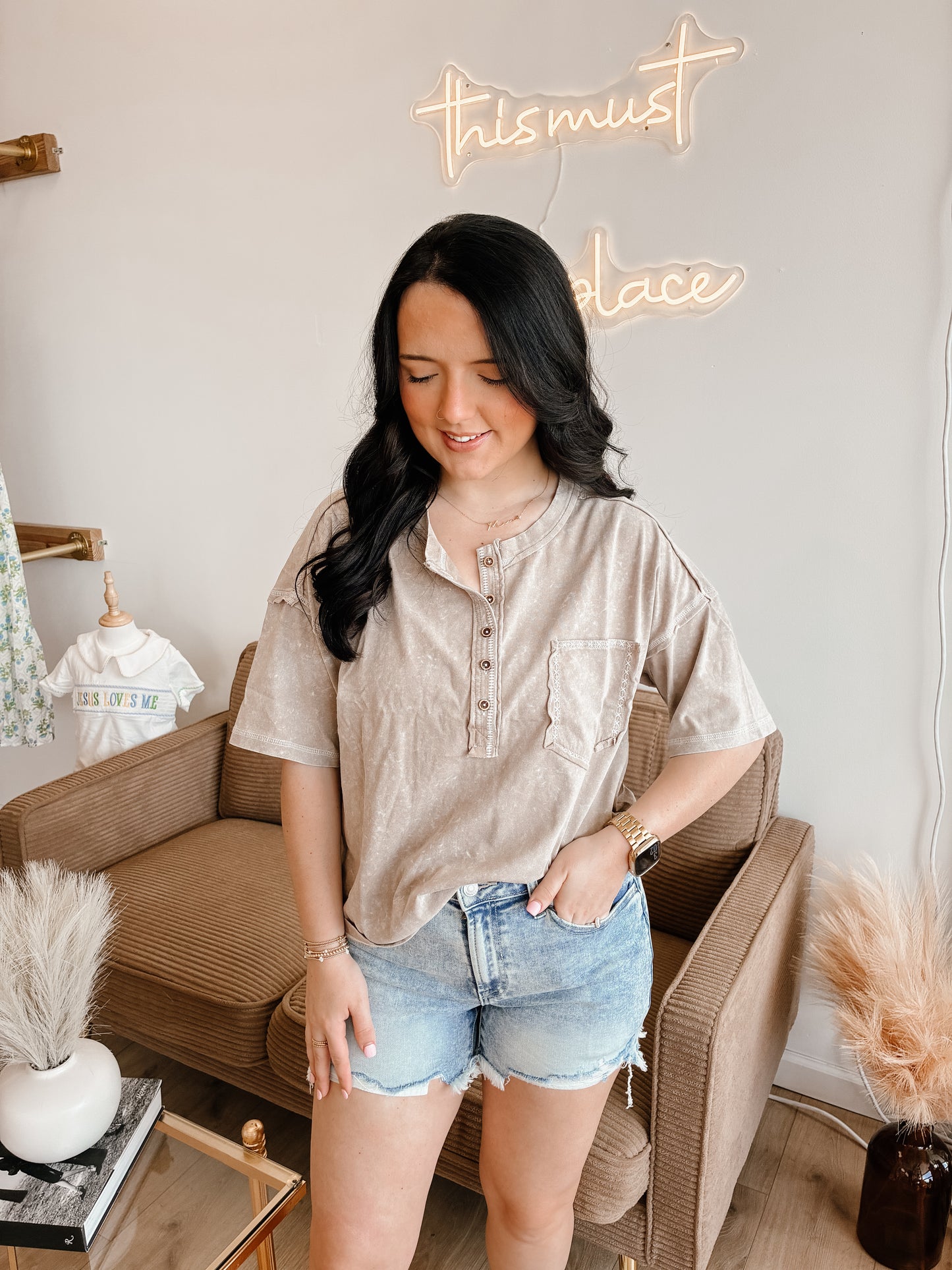 Mineral Washed Oversized Comfy Knit Top  (4 colors)