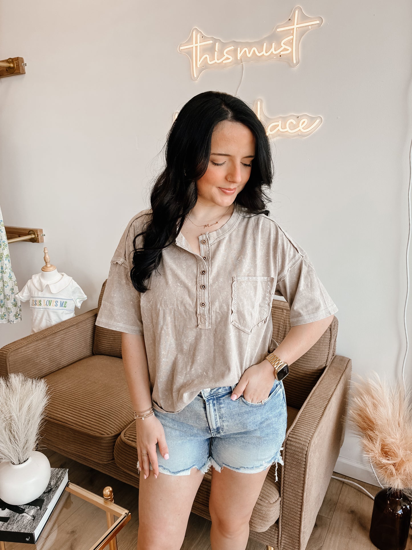 Mineral Washed Oversized Comfy Knit Top  (4 colors)