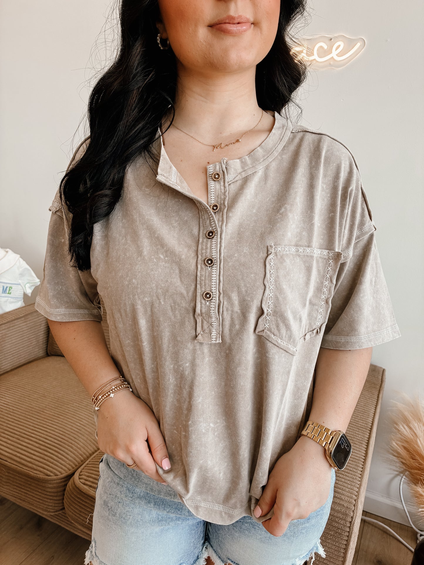 Mineral Washed Oversized Comfy Knit Top  (4 colors)