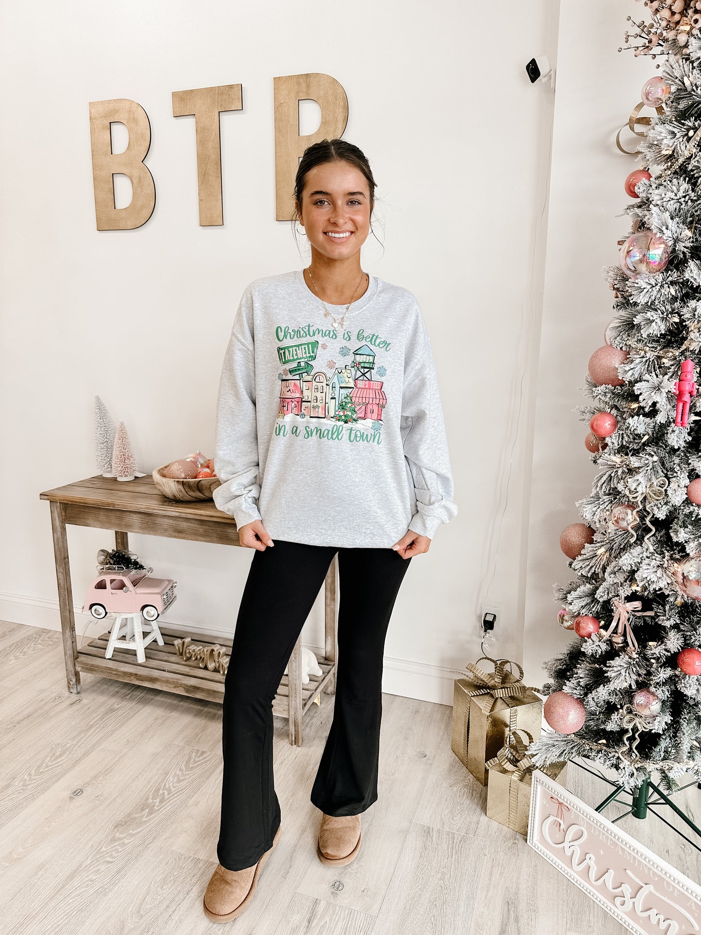 Exclusive BTB Small Town Christmas Crewneck