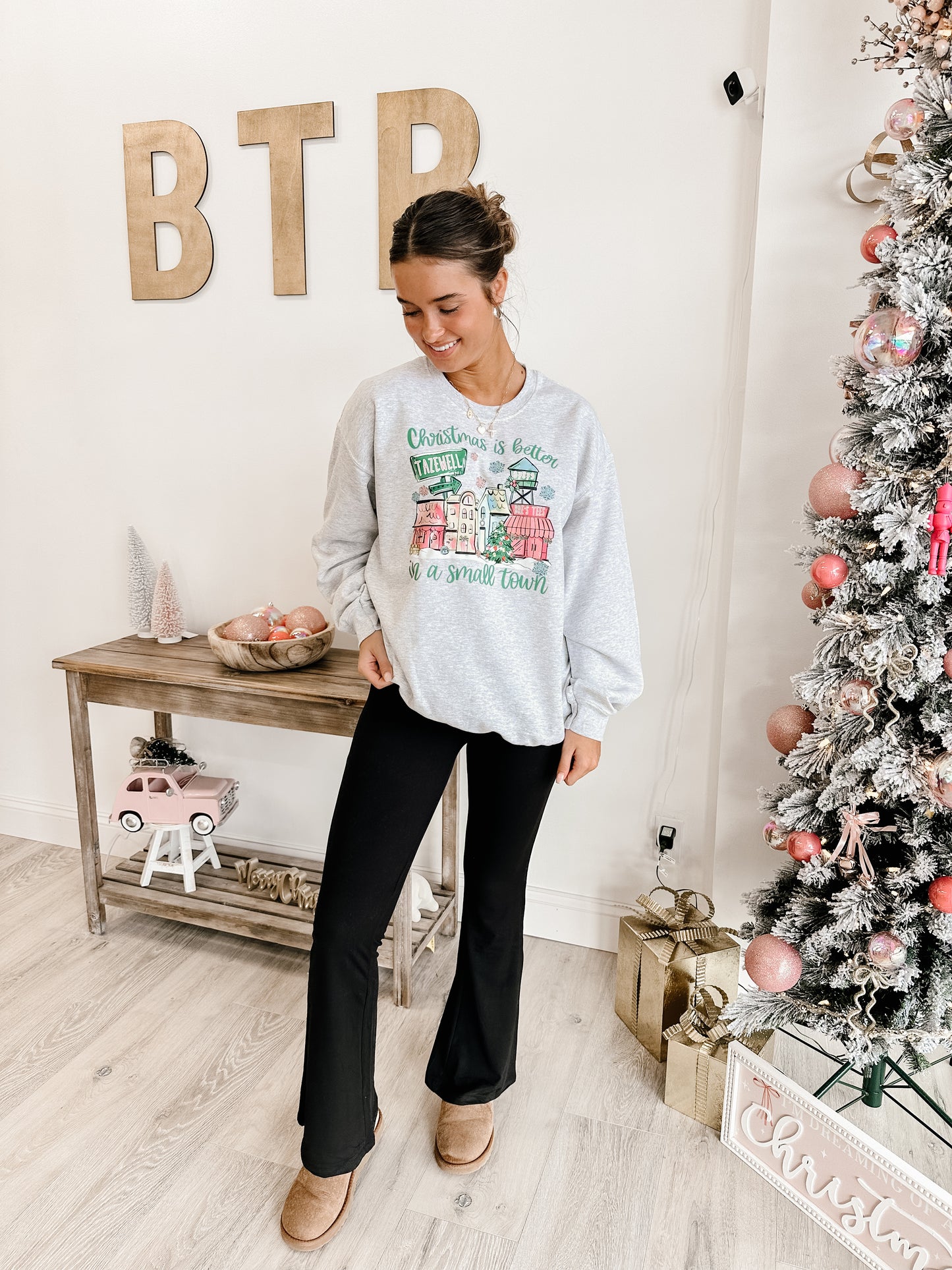 Exclusive BTB Small Town Christmas Crewneck