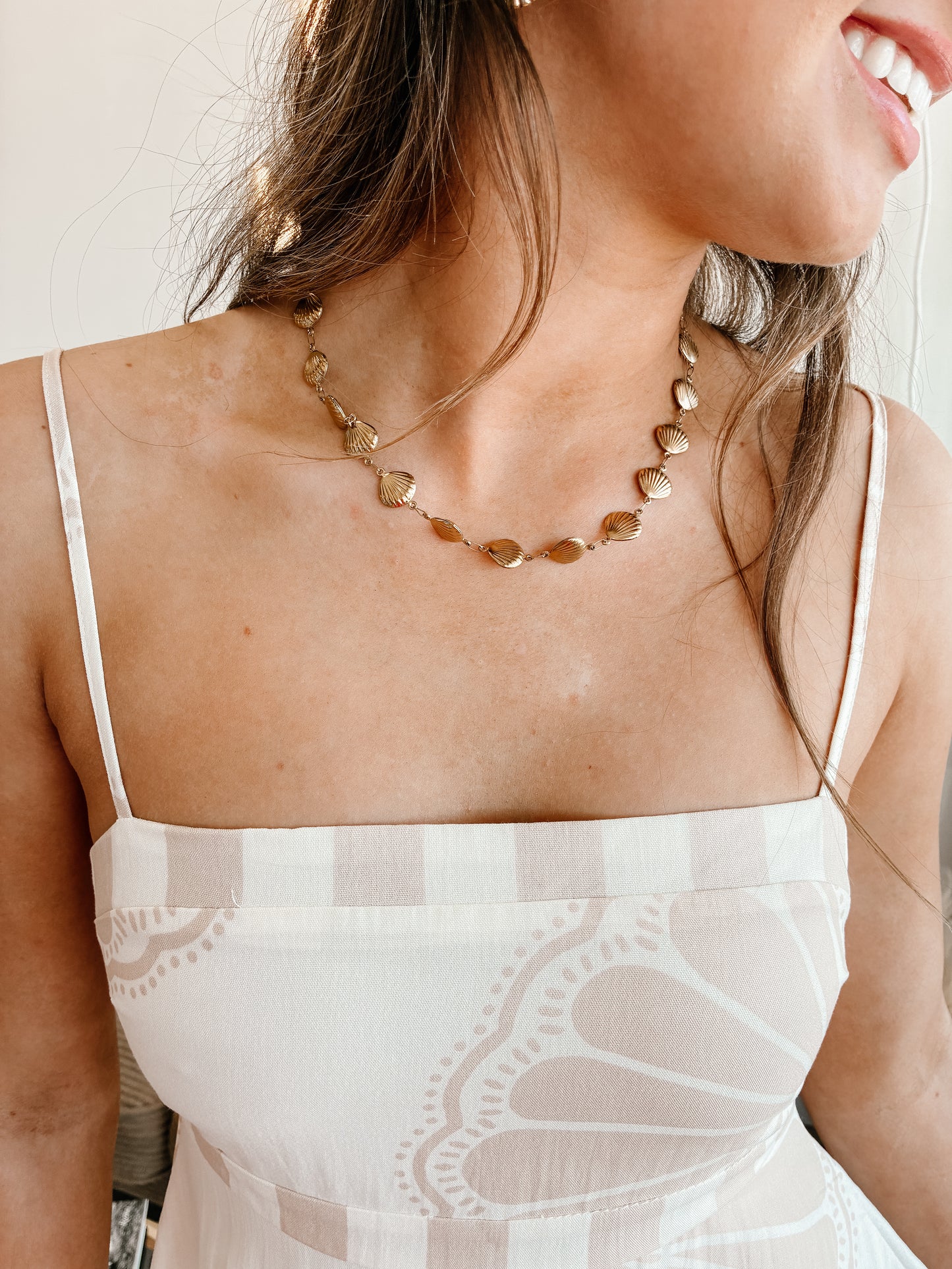 Gold Seashell Necklace