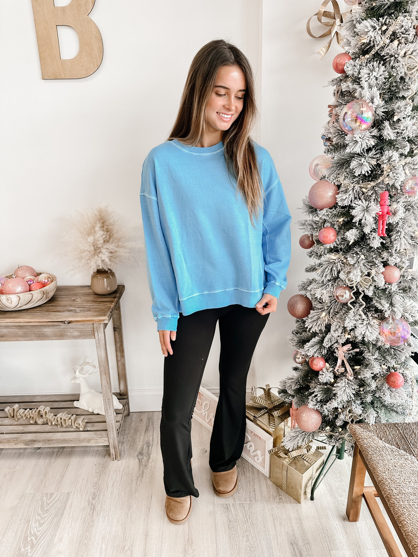 Colorful French Terry Pigment Dye & Enzyme Washing Pullover