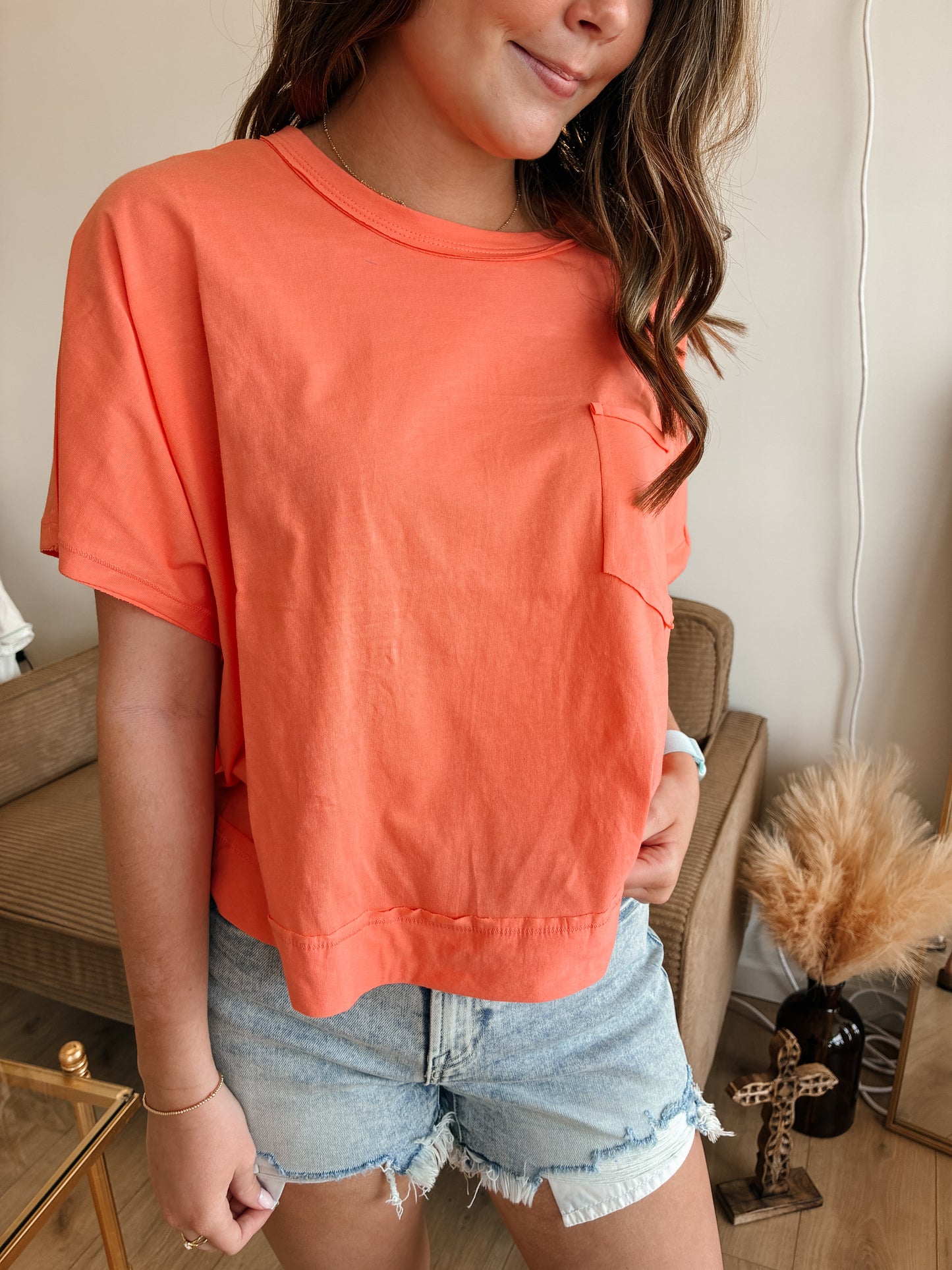 Exposed Seam Boxy Top