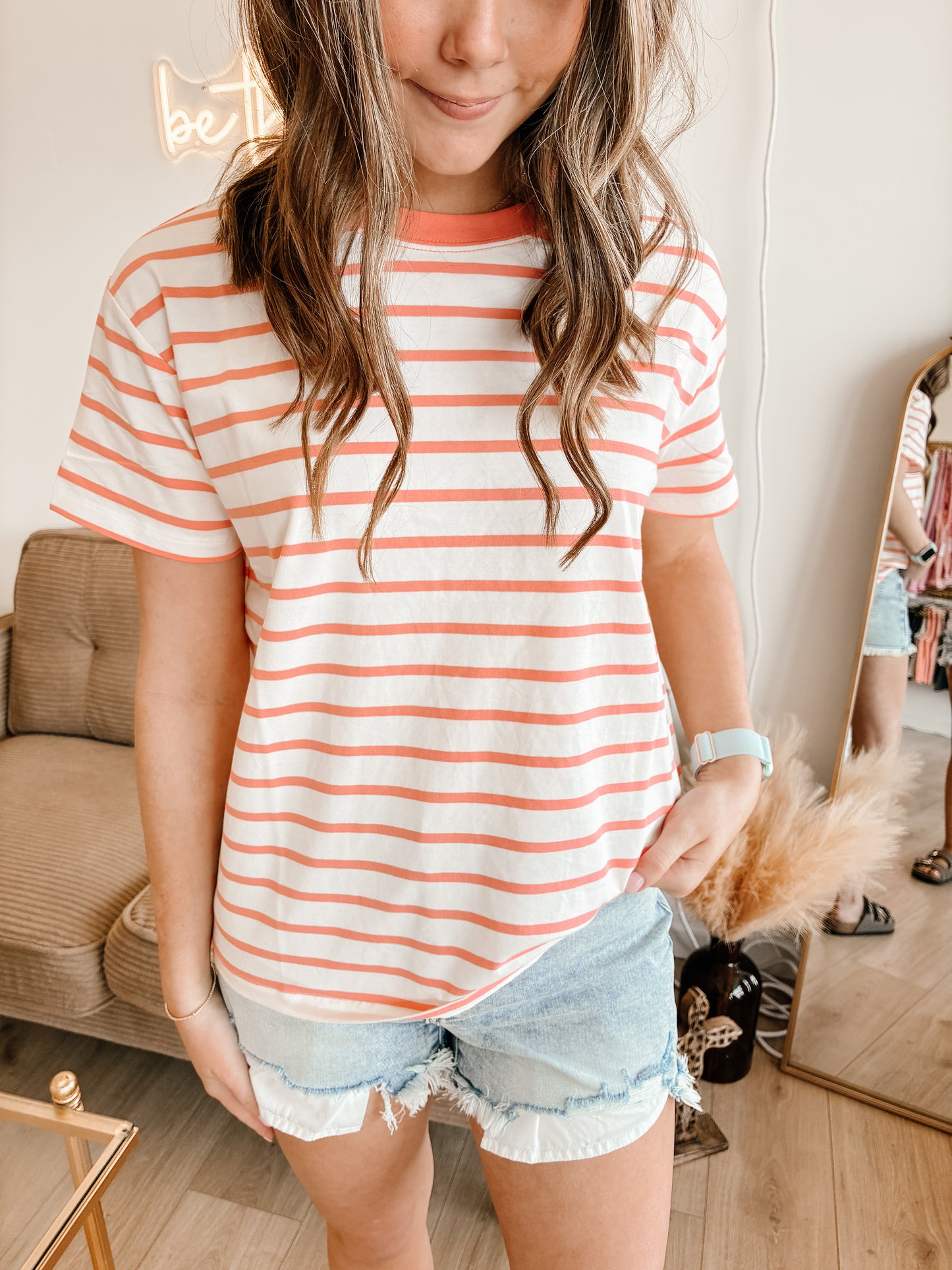 Striped Crew-neck T-shirt