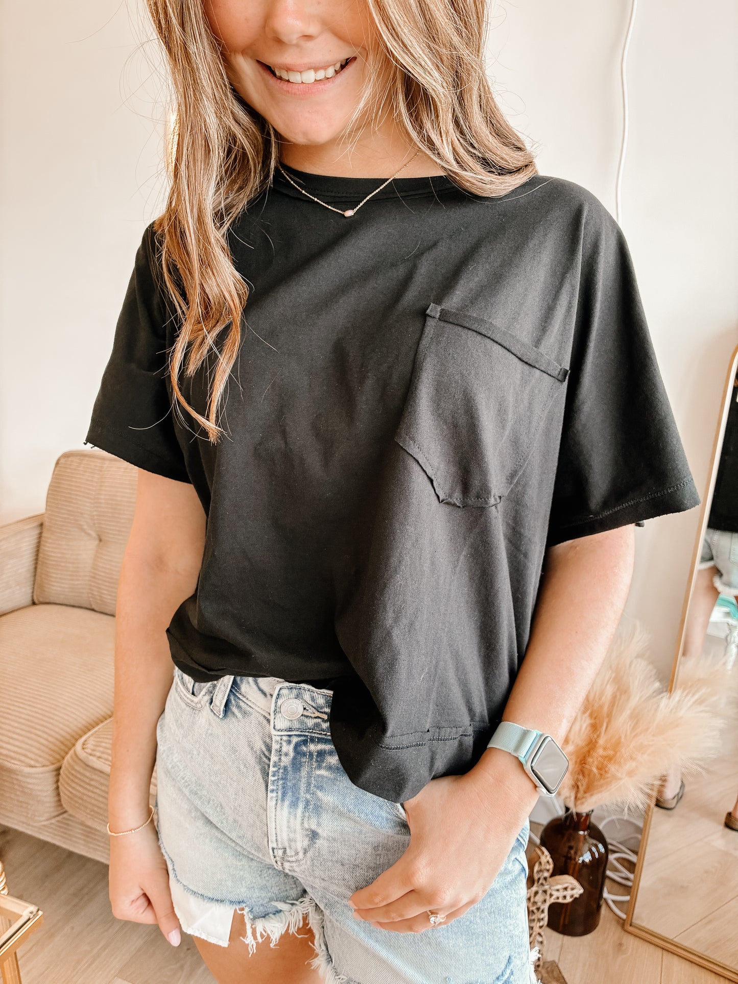 Exposed Seam Boxy Top