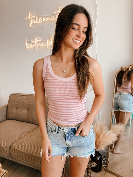 Pearl Blush Reversible Tank Top