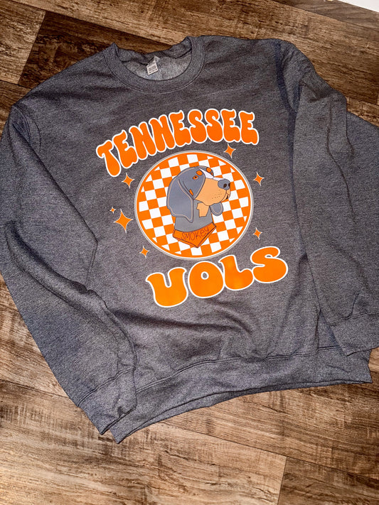 TN Vols Checkered Smokey Crewneck