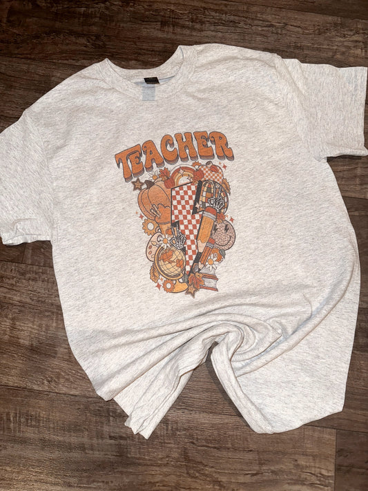 Teacher Fall Retro Tee