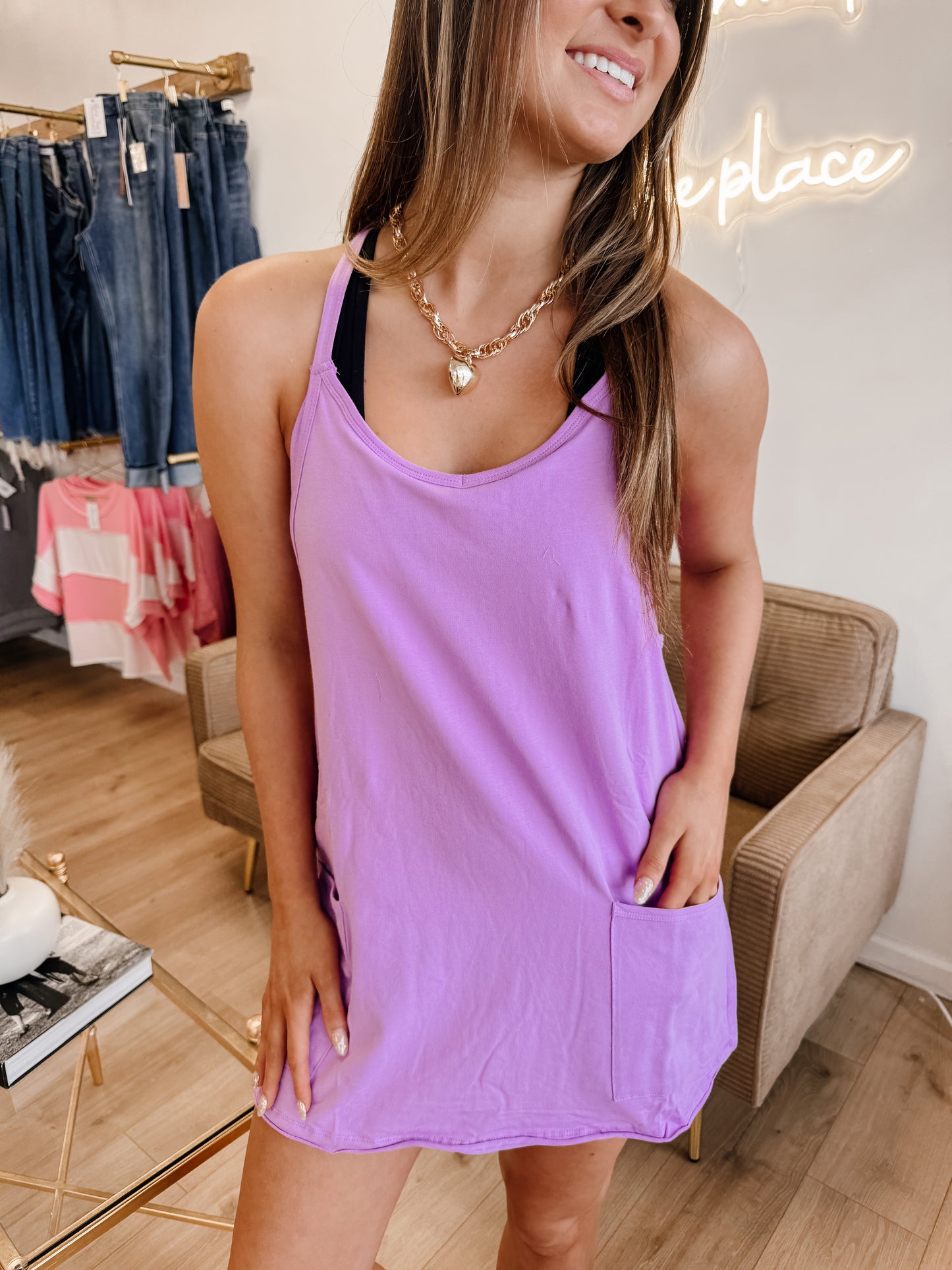 Mini Dress With Built-in Romper Liner