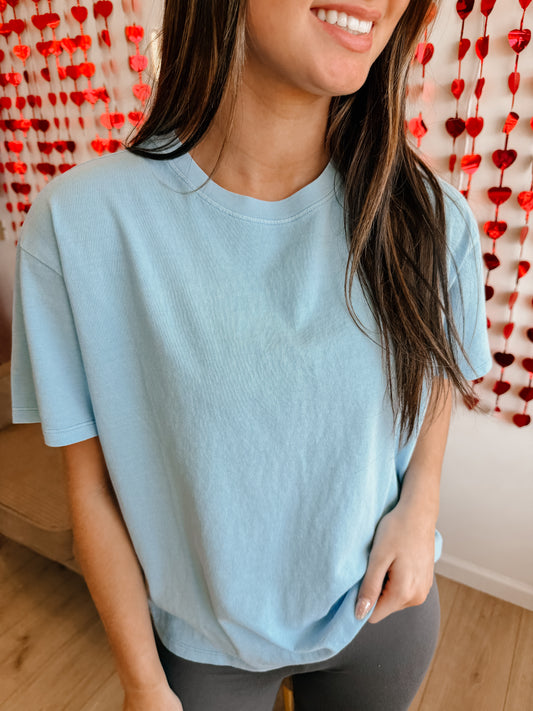 Pigment Dyed Crew Neck T-Shirt