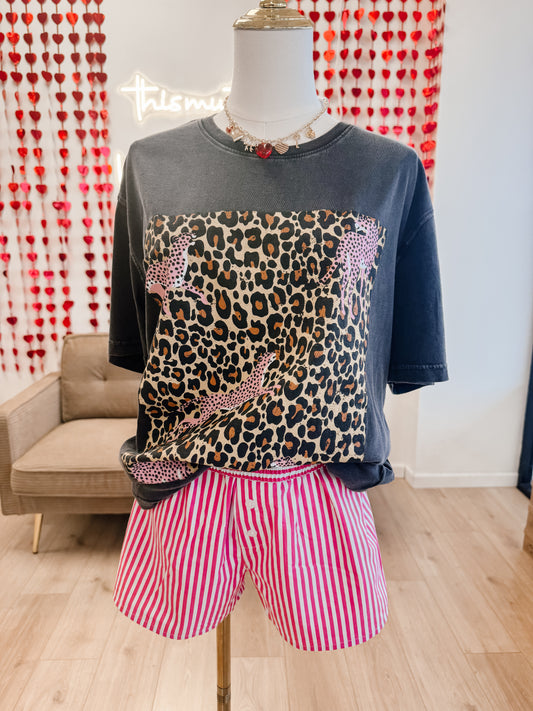 Pink Cheetahs Graphic Top