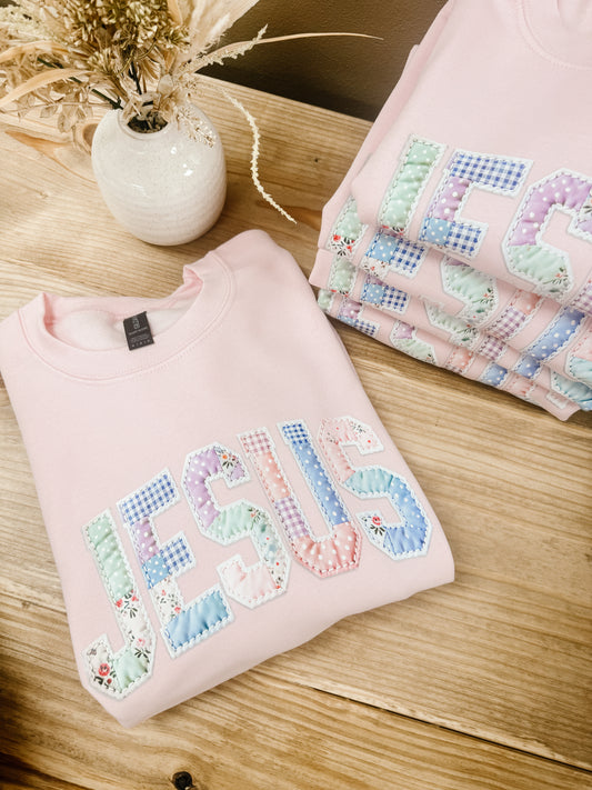 Patchwork JESUS Crewneck