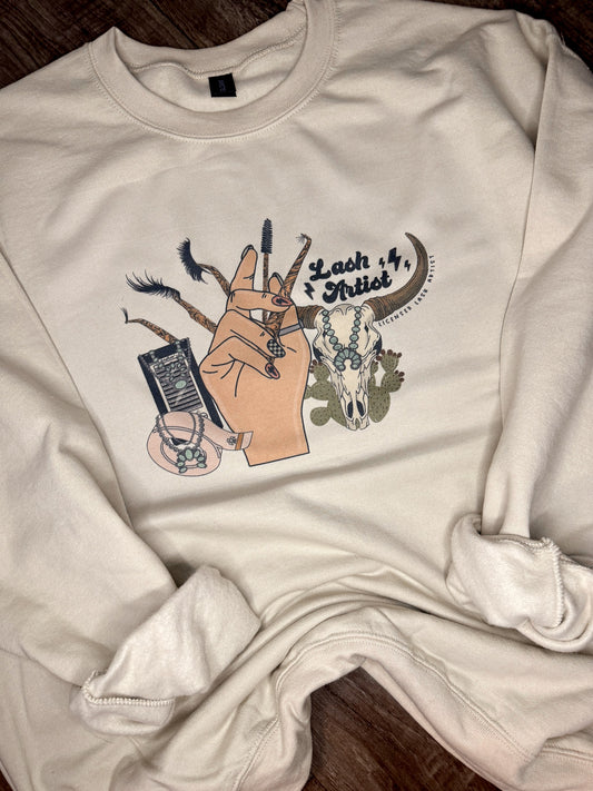 Western Lash Artist Crewneck