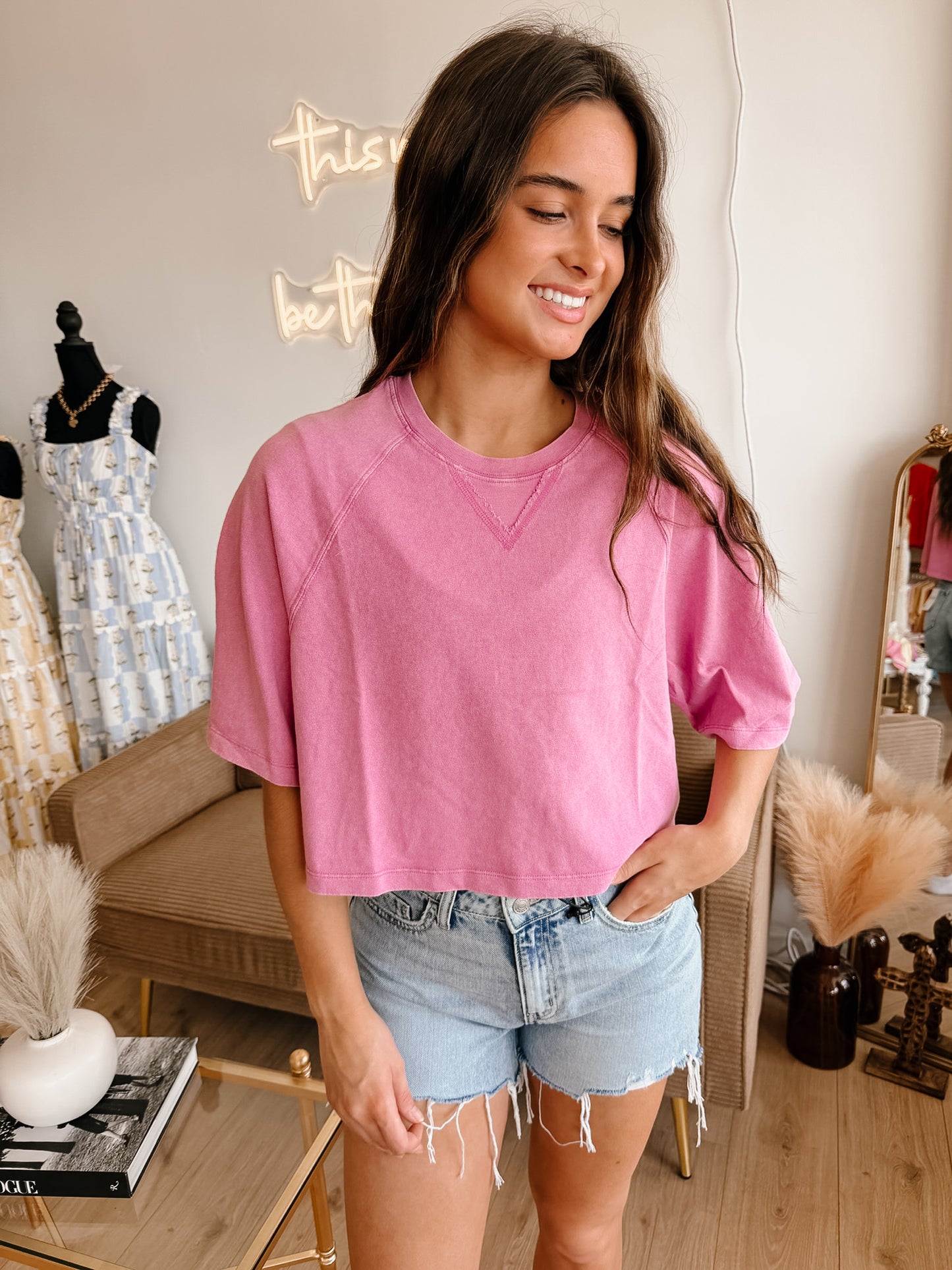 Mineral Washed Cropped Tee (4 Colors)