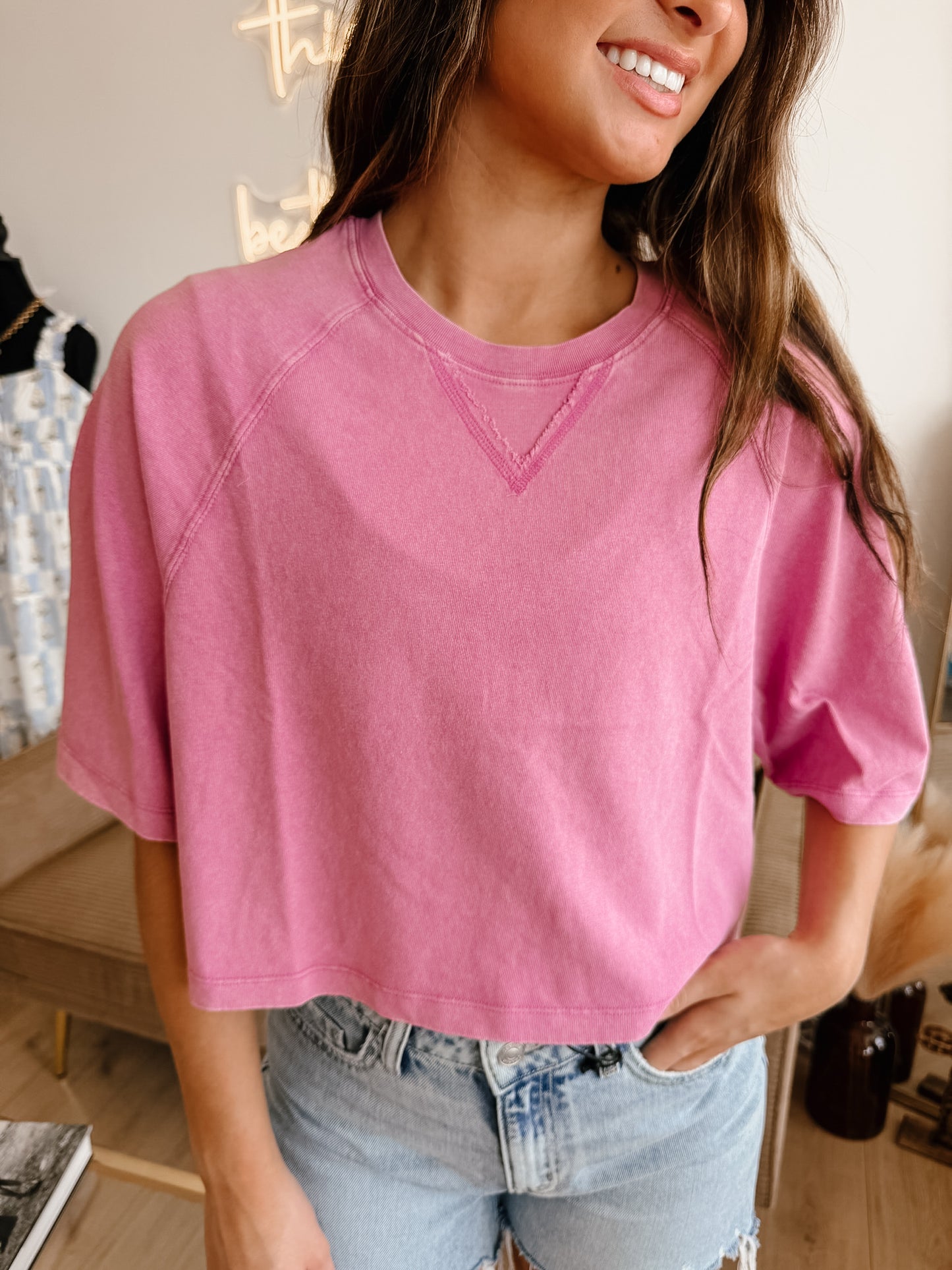 Mineral Washed Cropped Tee (4 Colors)