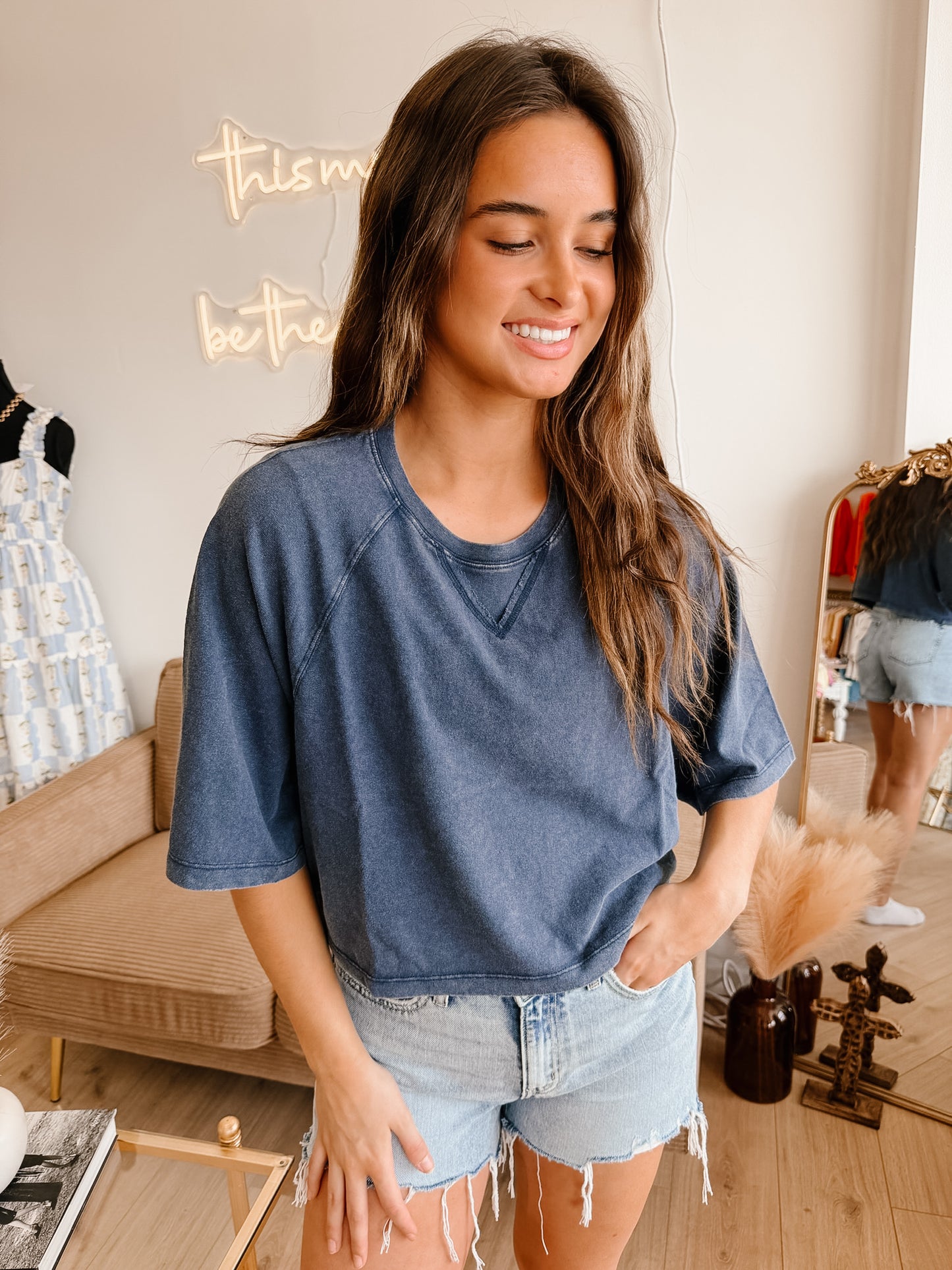 Mineral Washed Cropped Tee (4 Colors)