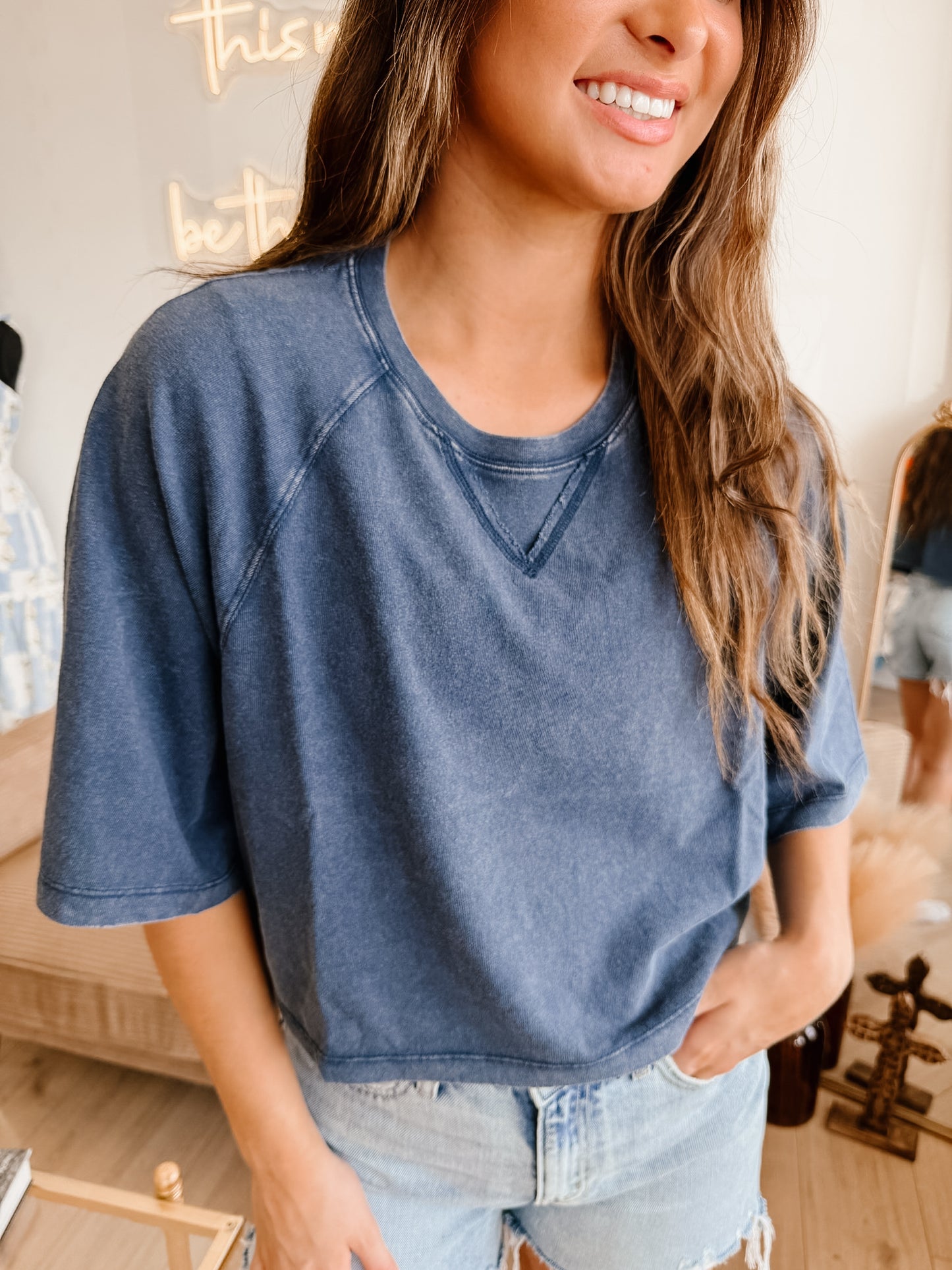 Mineral Washed Cropped Tee (4 Colors)