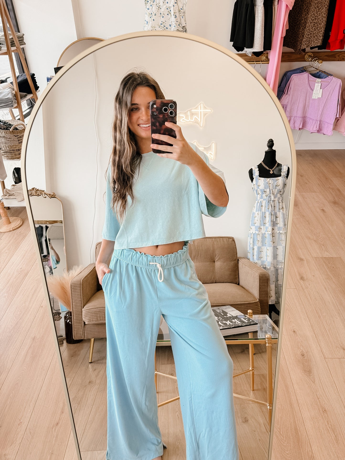 Fold Over Waist Wide Leg Sweatpants (3 Colors)