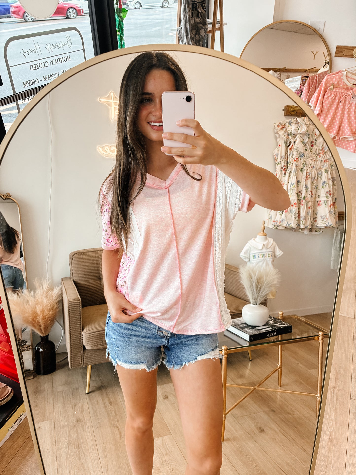 Color Block Patchwork Knit Top With Pocket (2 colors)