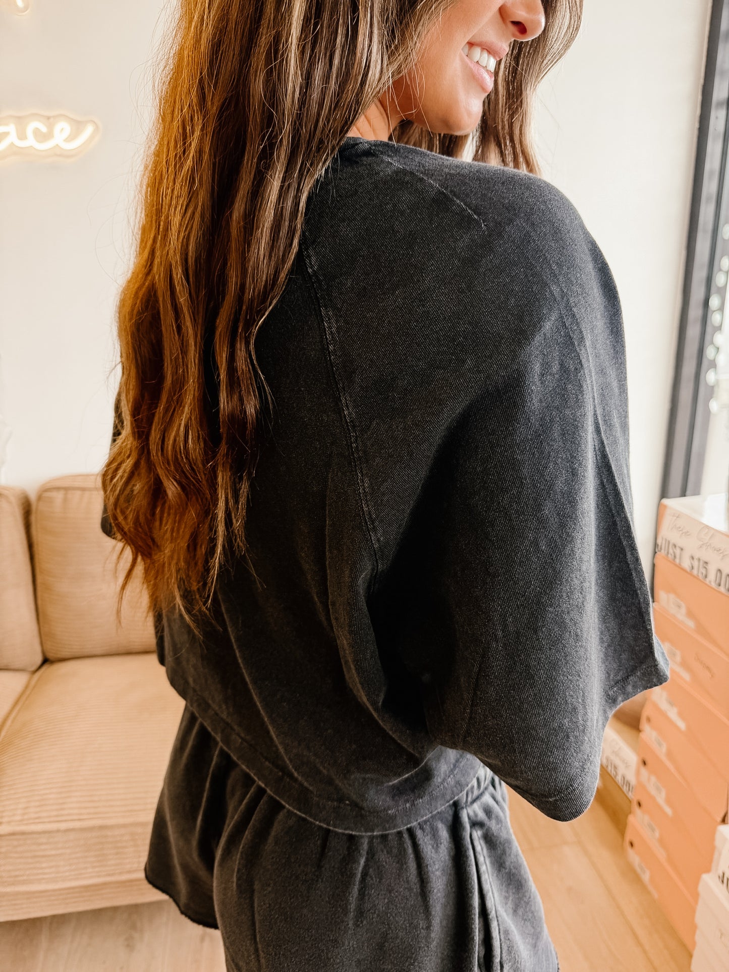 Mineral Washed Cropped Tee (4 Colors)