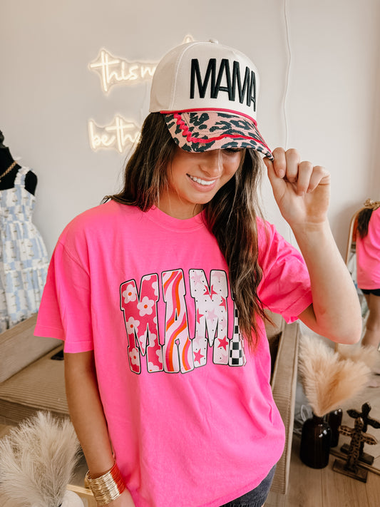 "Mama" On Tan Cap with Patch Work