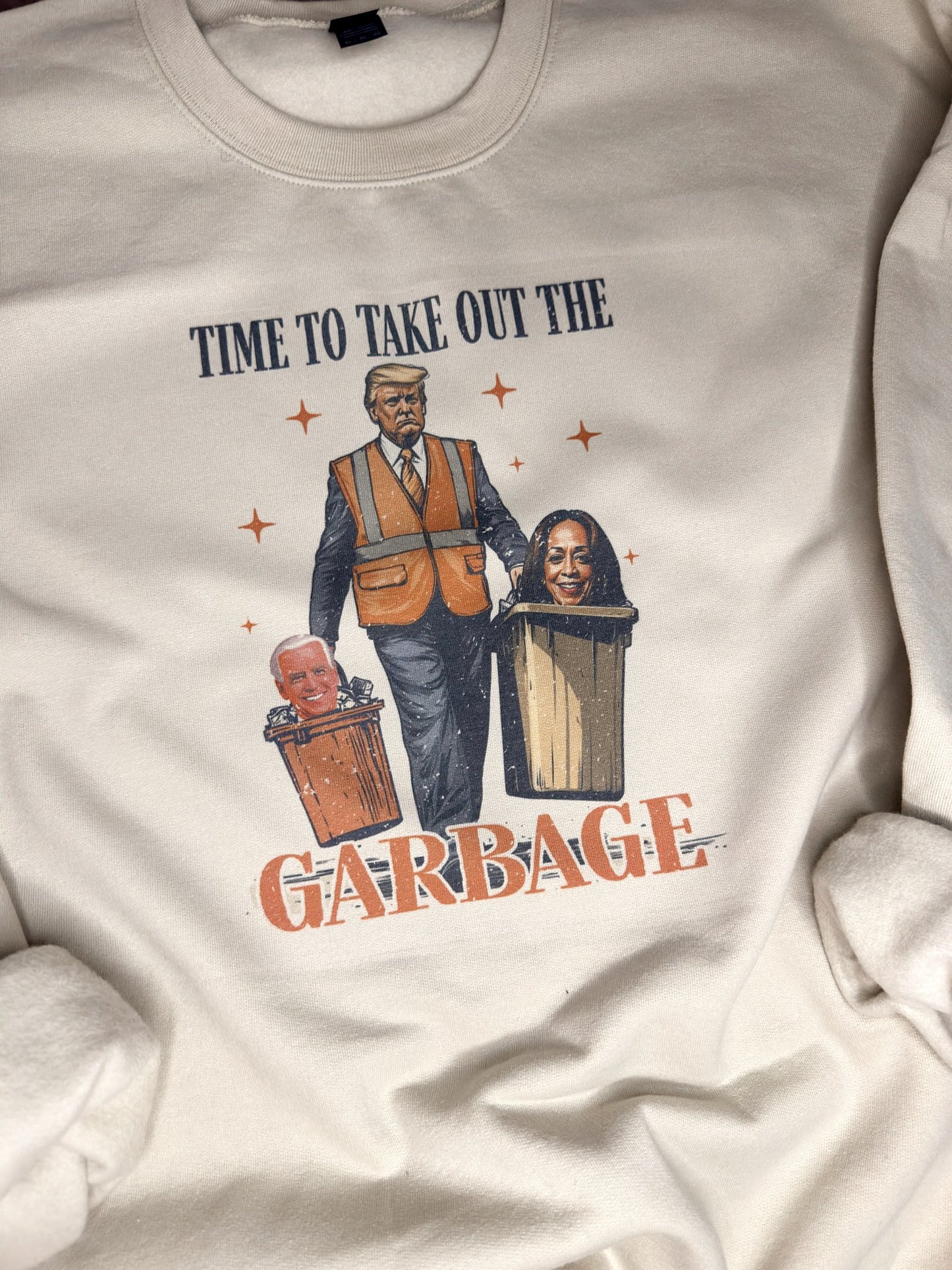 Trump Taking out Garbage Crewneck / Tee